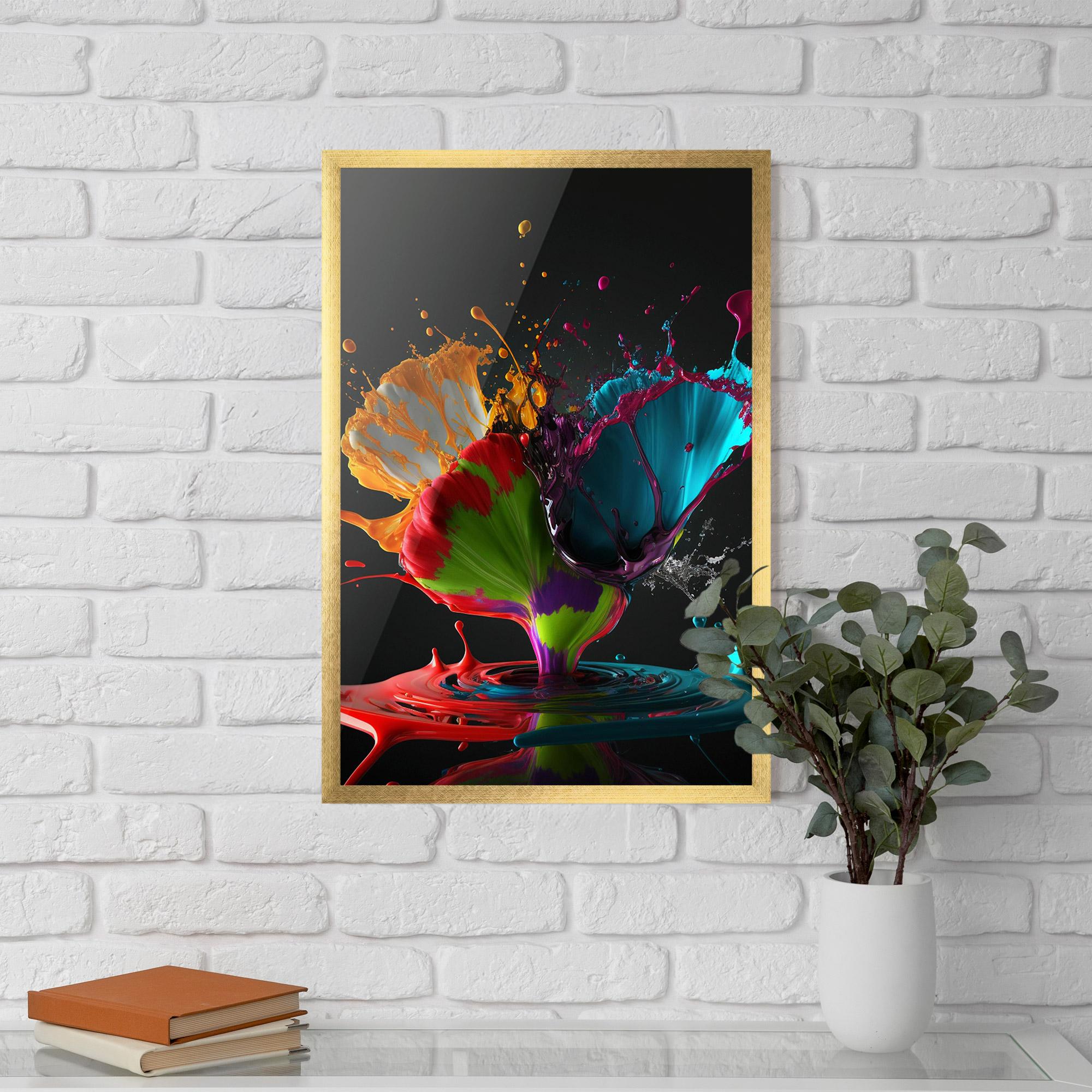 Poster Înrămat Beautiful Colorful Splash mockup 5