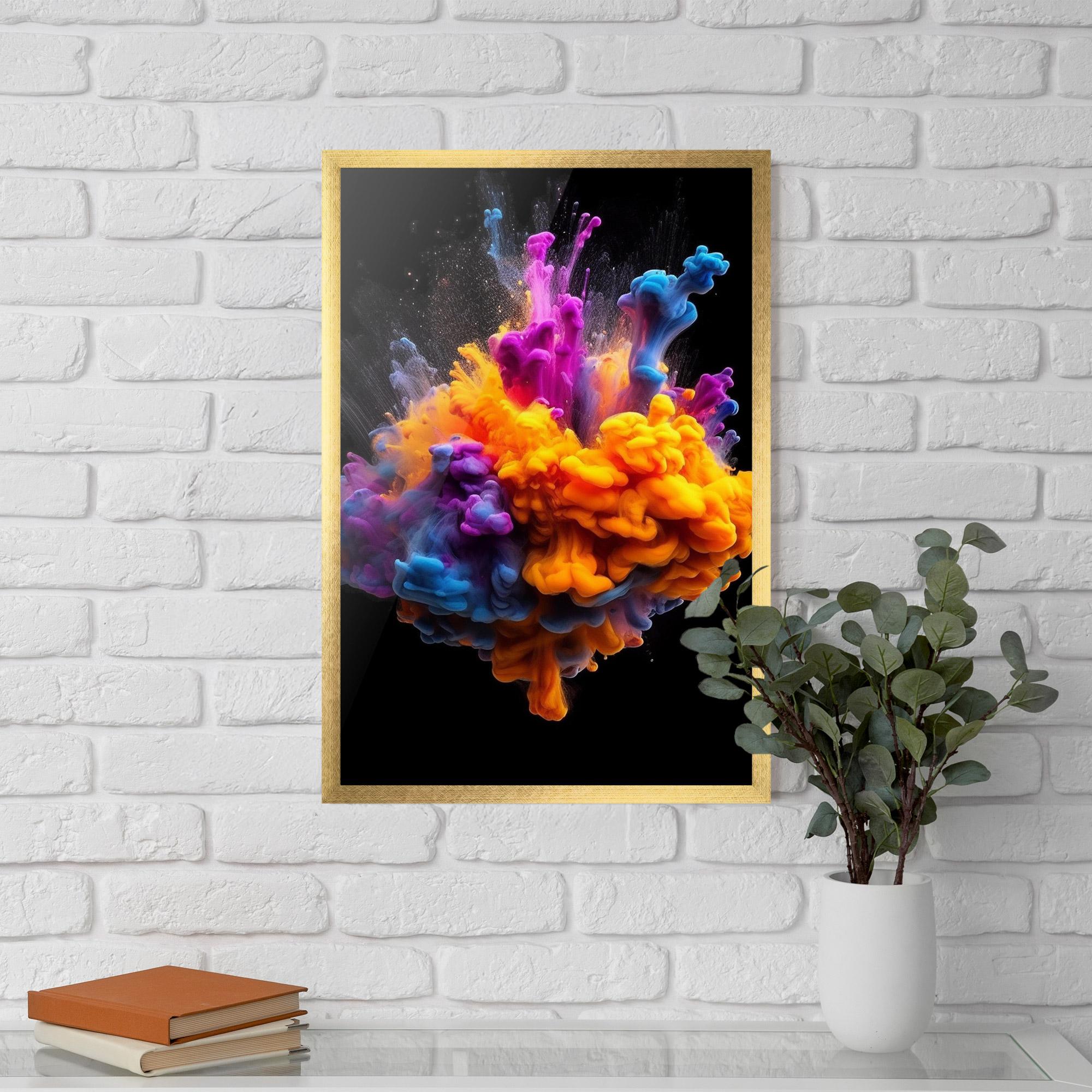 Poster Înrămat Colorful Cloud Liquid mockup 5