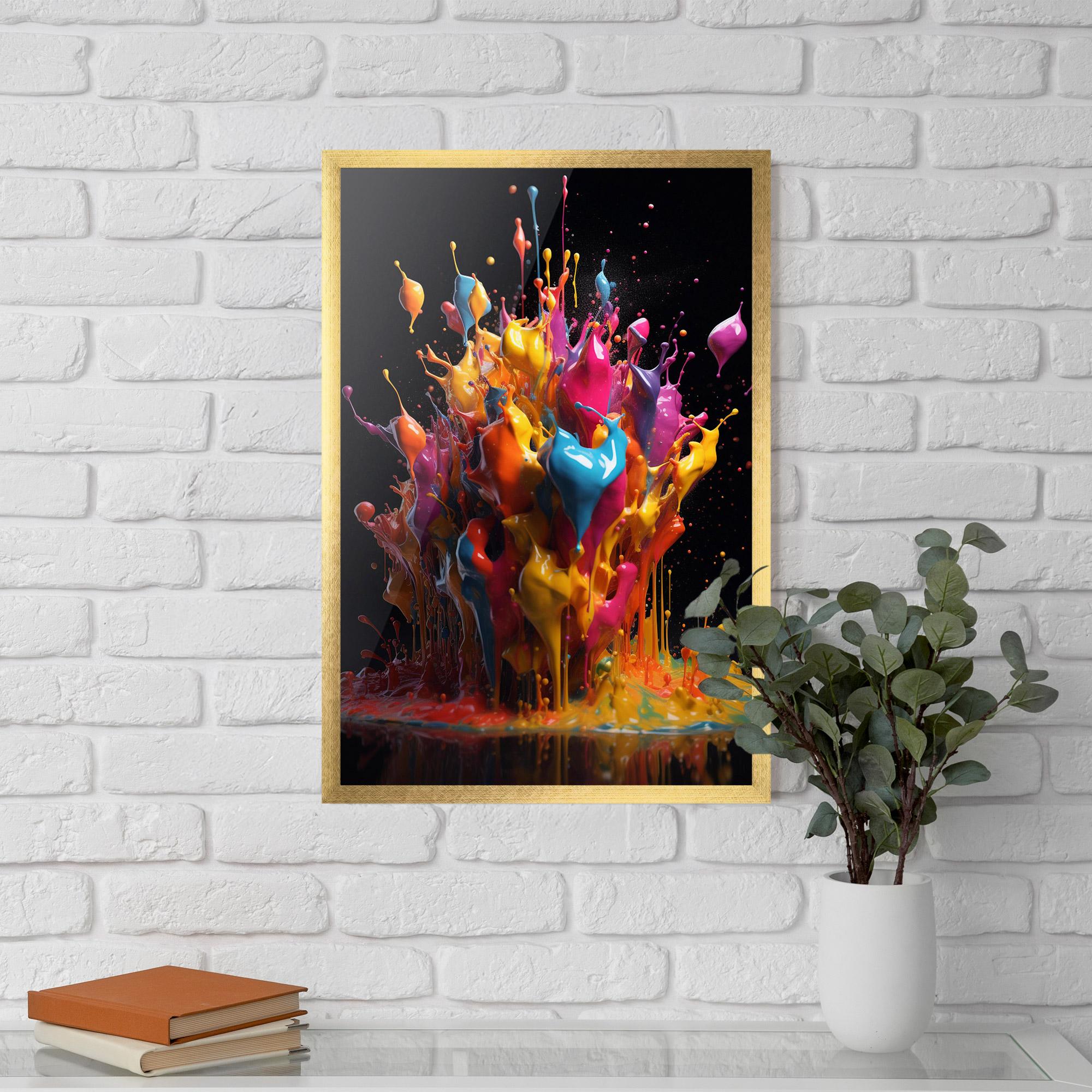 Poster Înrămat Liquid Splashing mockup 5