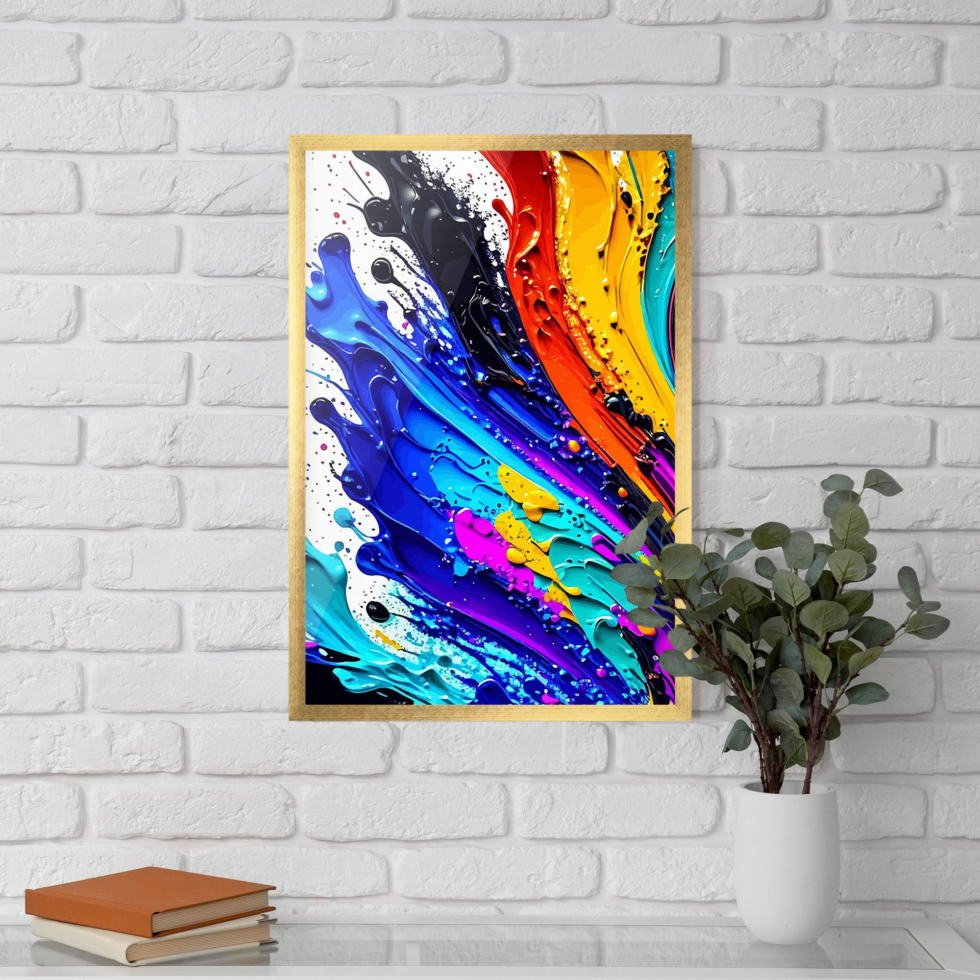 Poster Înrămat Pretty Splash Color mockup 5