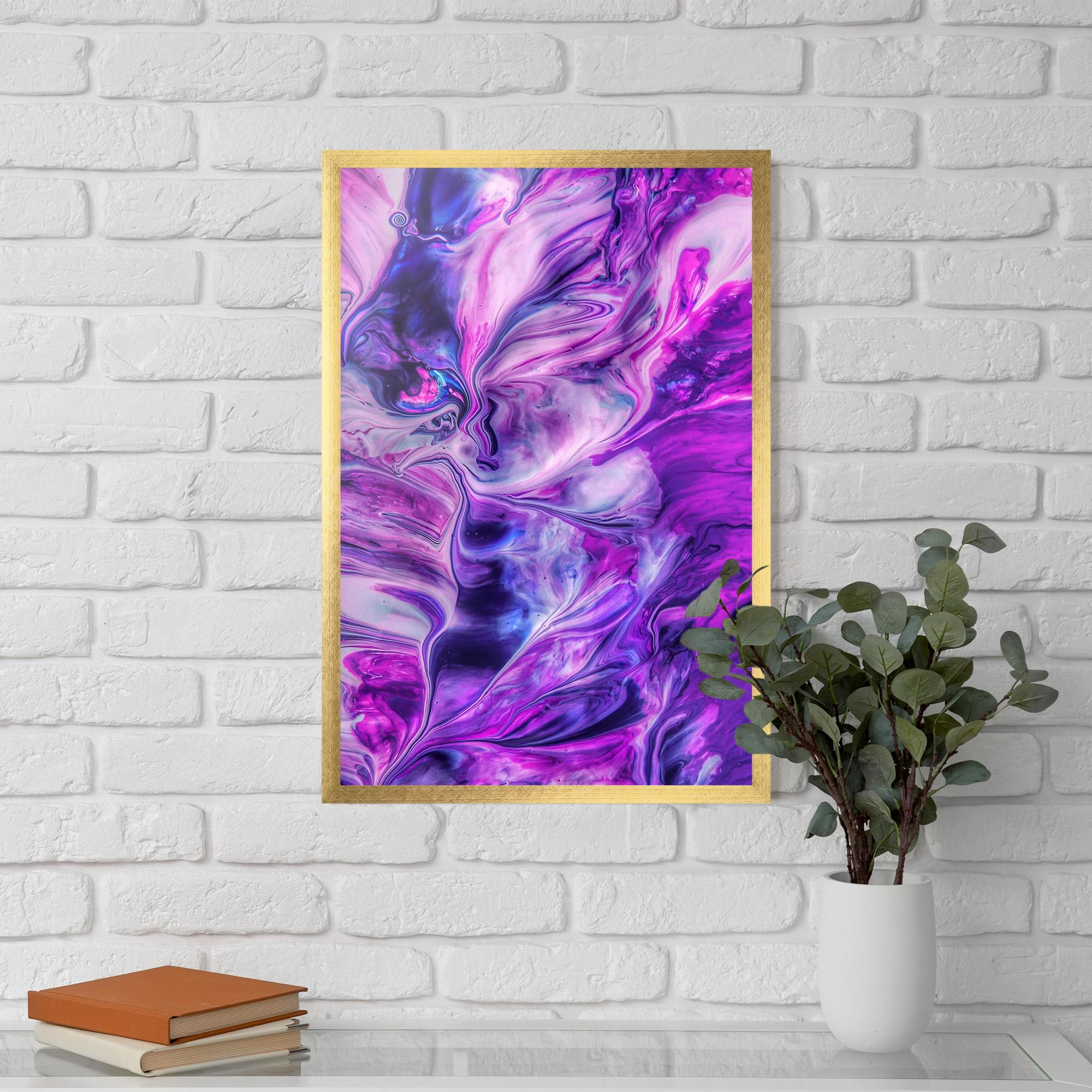 Poster Înrămat Purple Fluid mockup 5