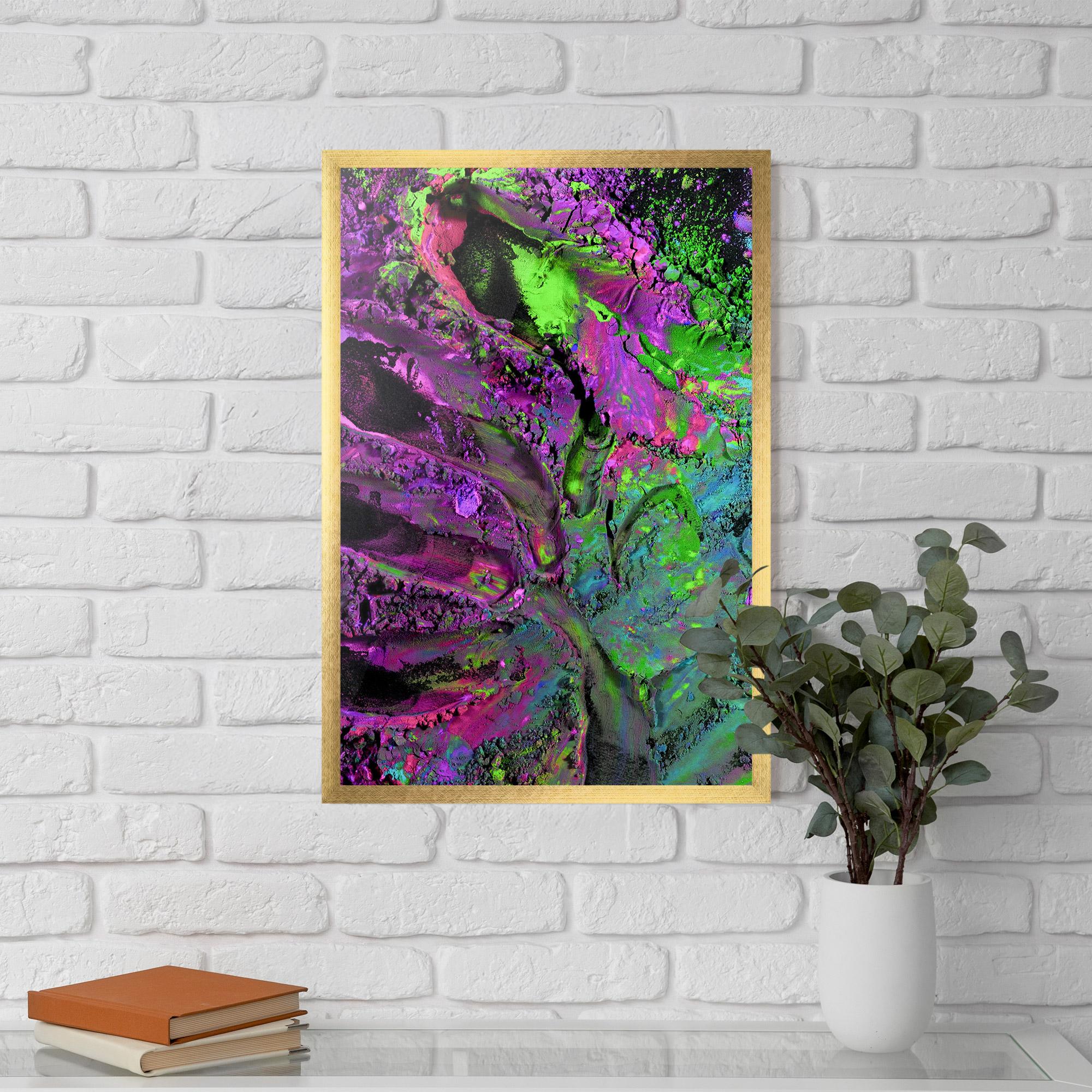 Poster Înrămat Purple Powder mockup 5