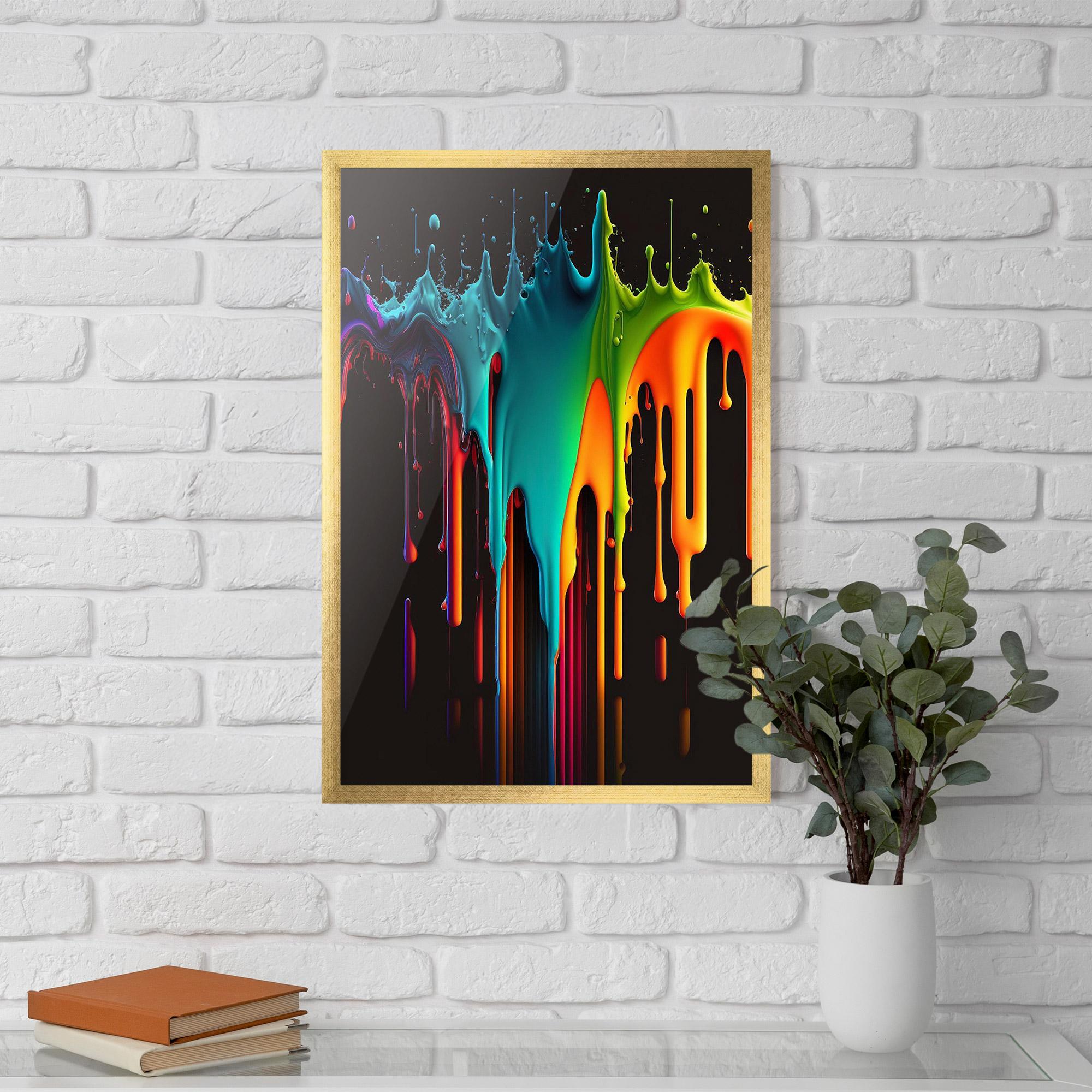 Poster Înrămat Rainbow Floating Colors mockup 5