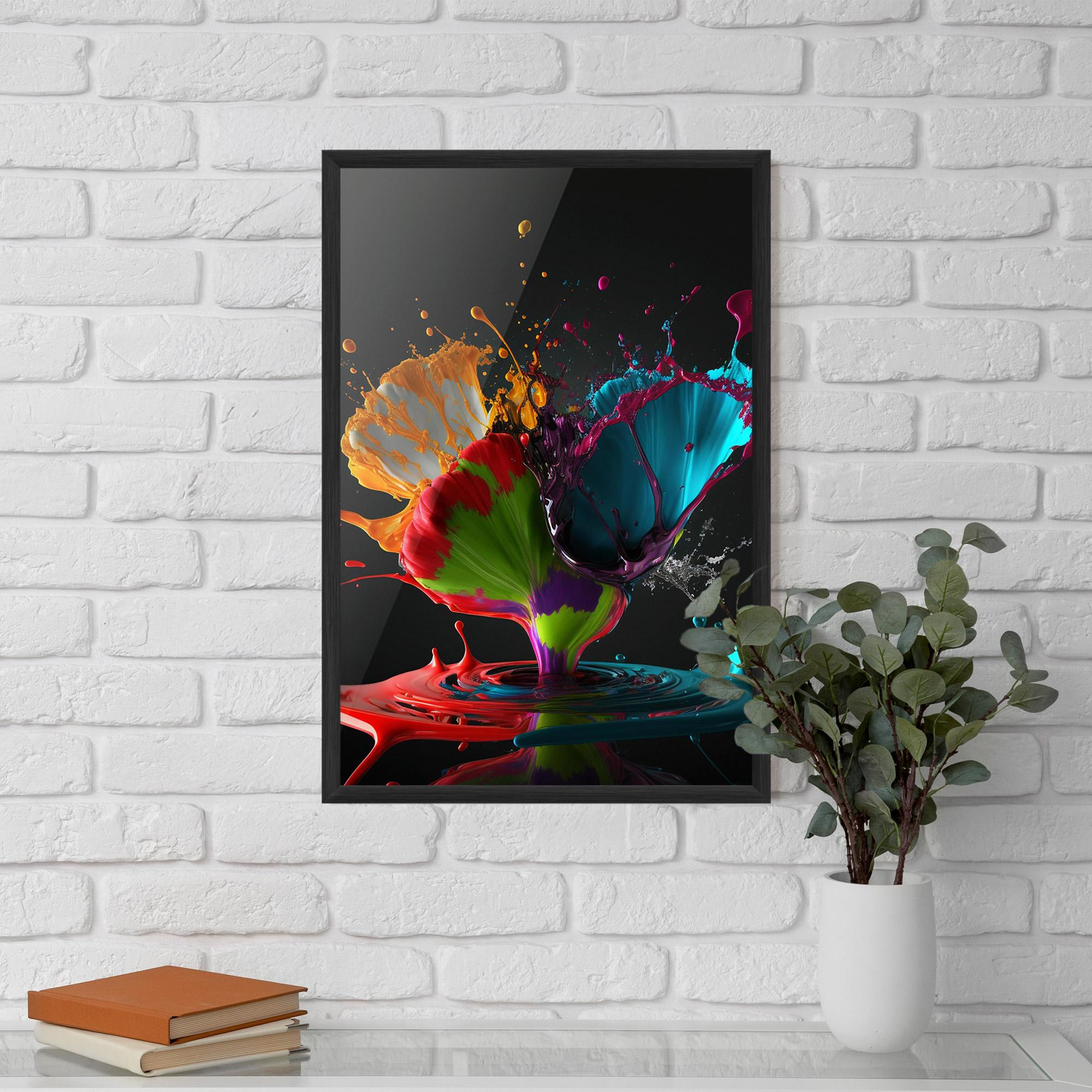 Poster Înrămat Beautiful Colorful Splash mockup 5