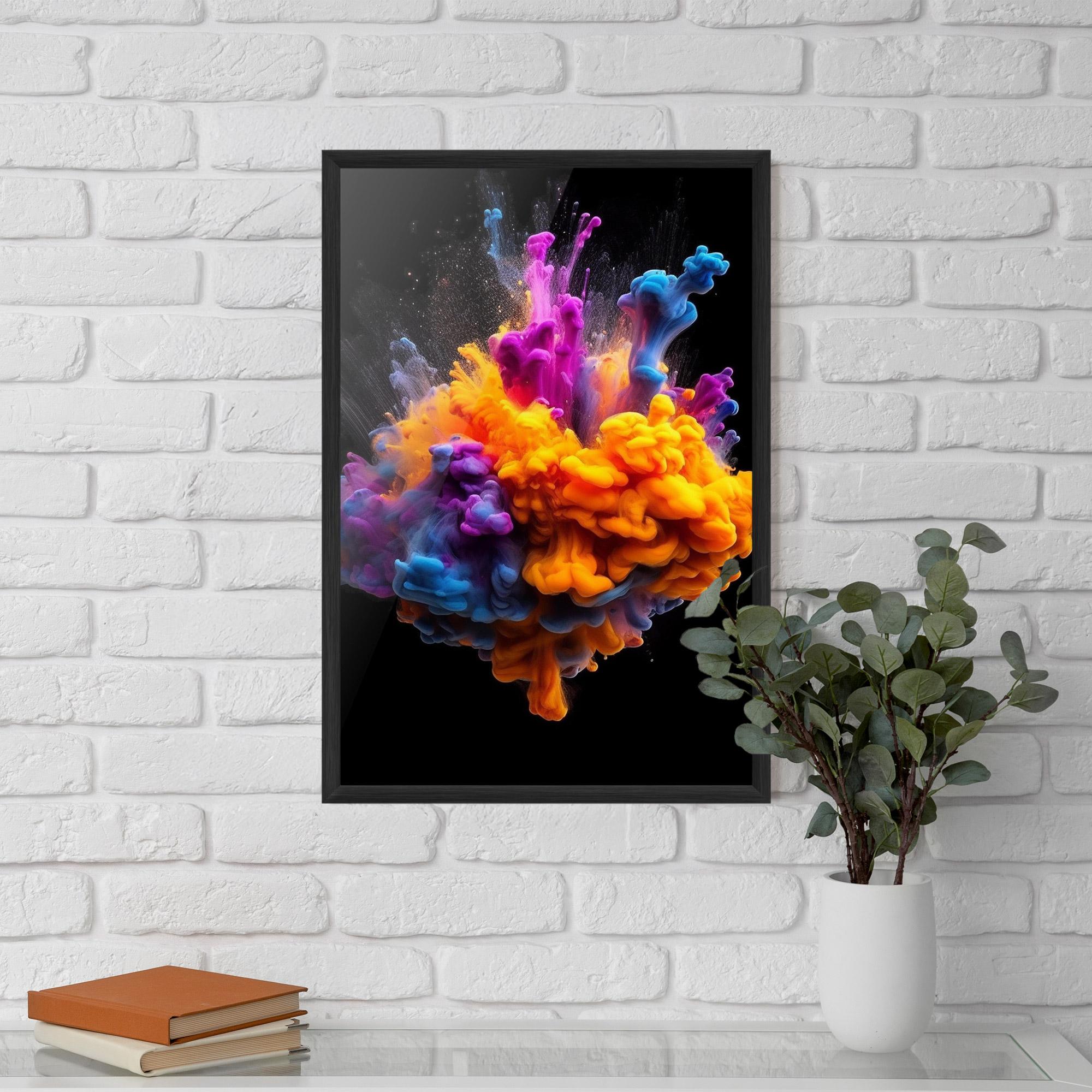 Poster Înrămat Colorful Cloud Liquid mockup 5