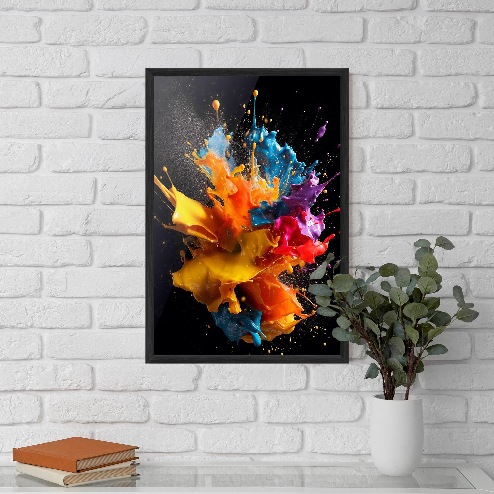 Poster Înrămat Colors Splashing mockup 5
