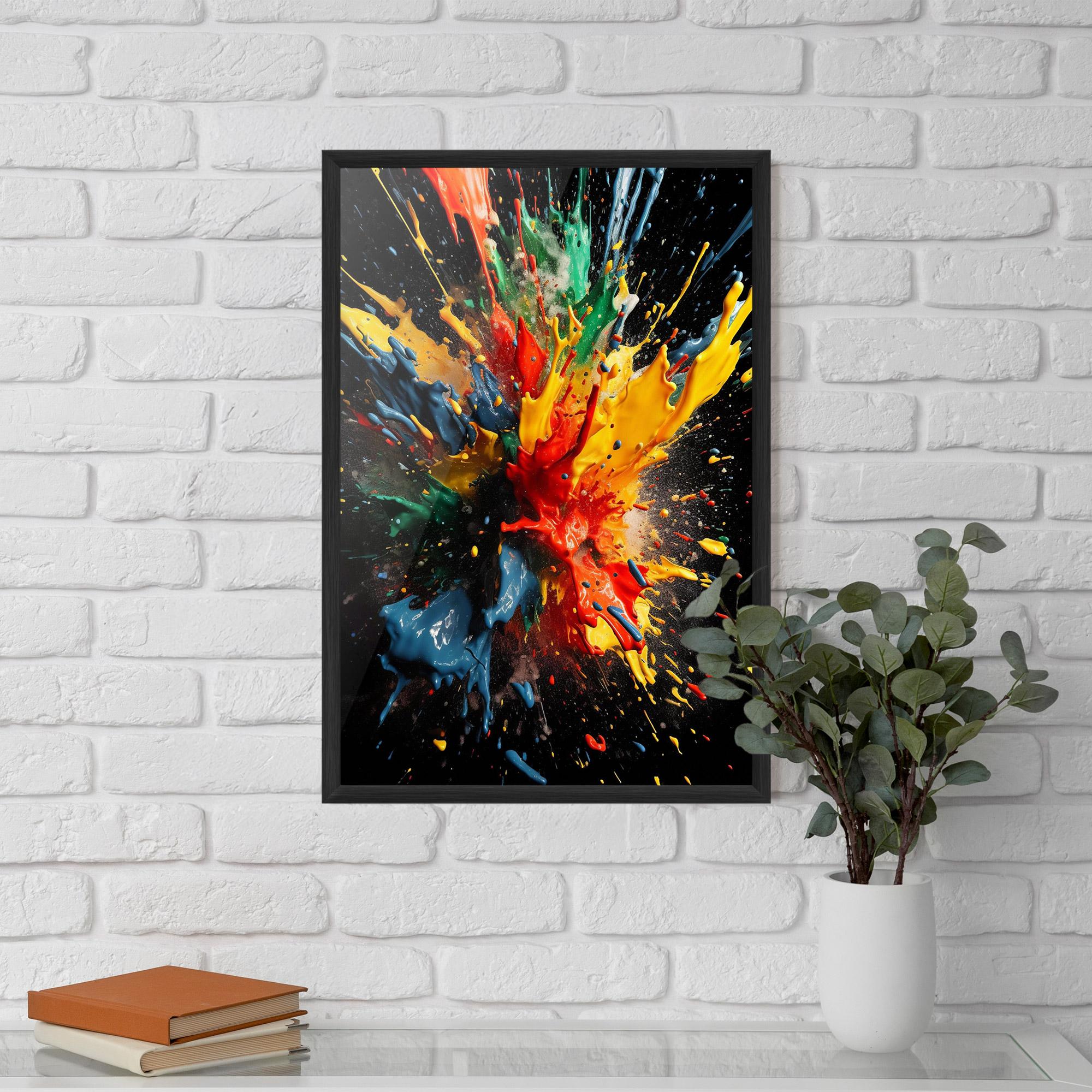 Poster Înrămat Floating Color Splash mockup 5