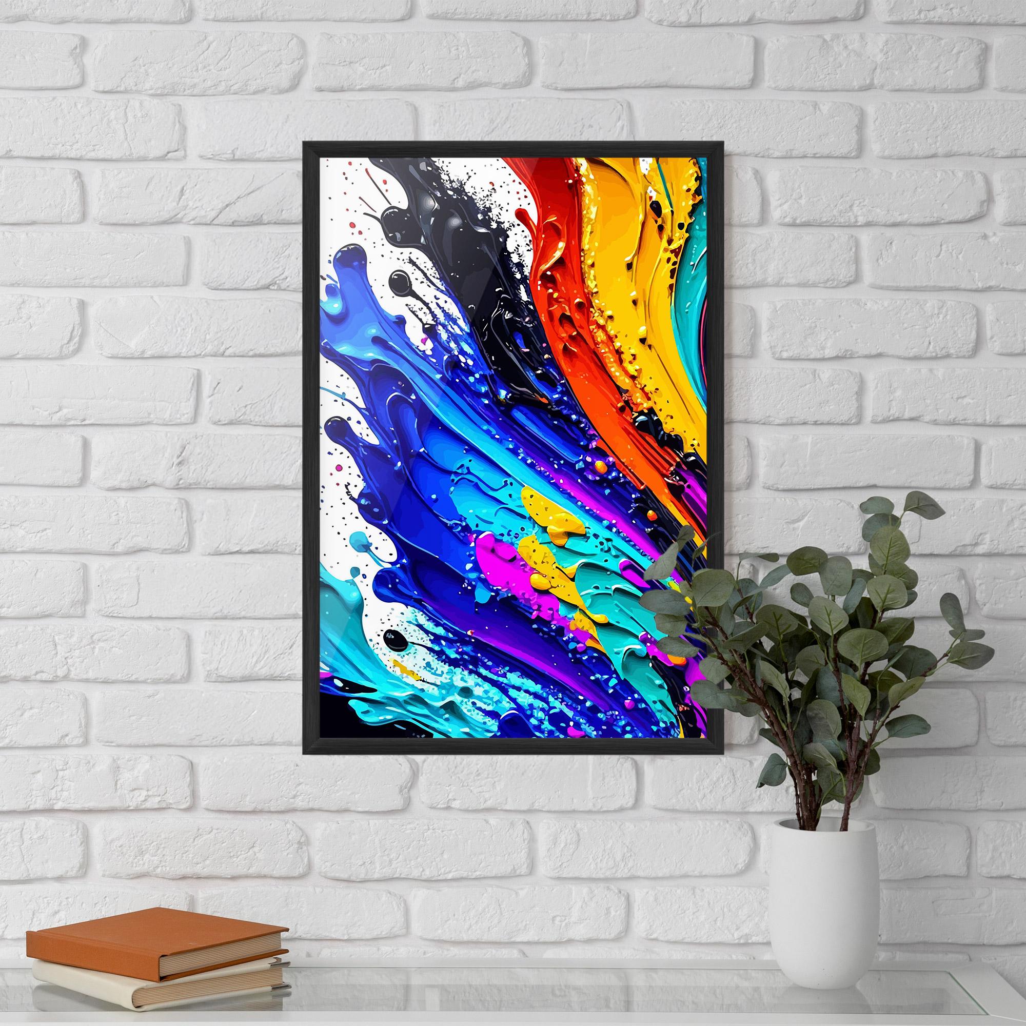 Poster Înrămat Pretty Splash Color mockup 5