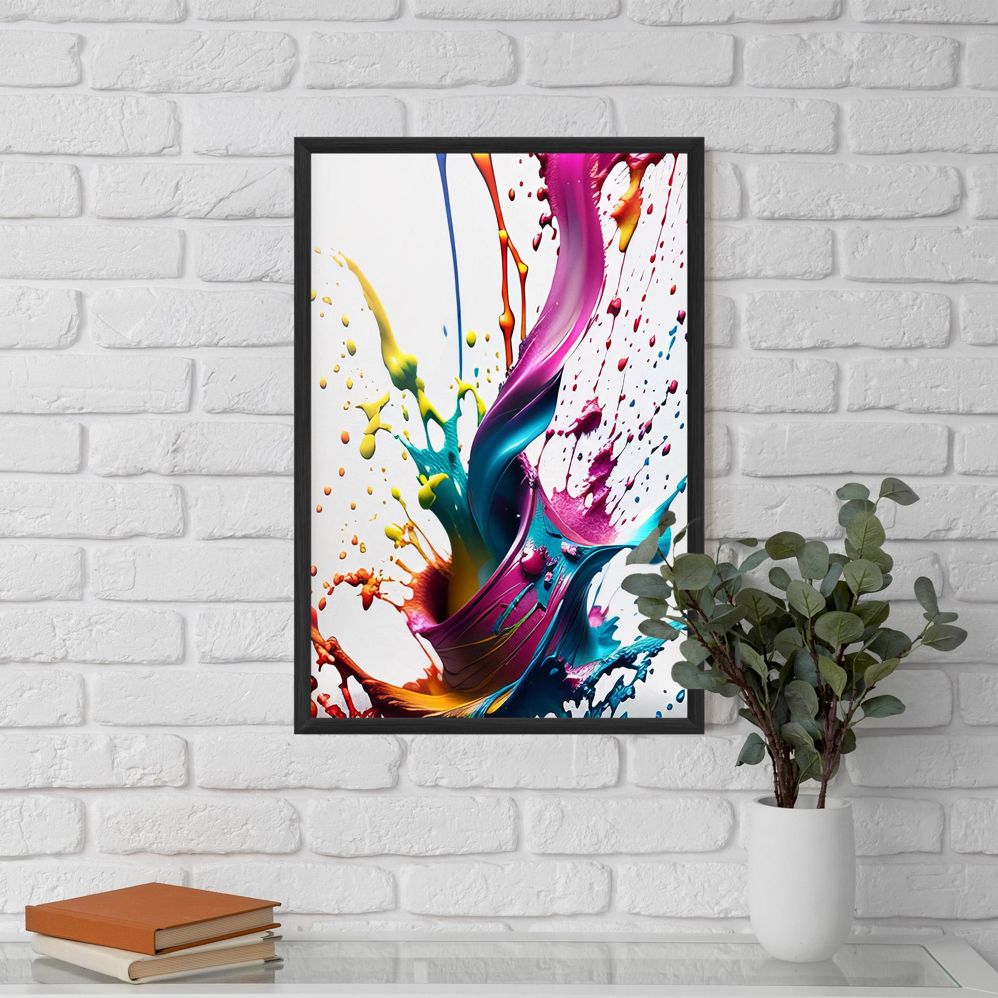 Poster Înrămat Purple Blue Splash mockup 5