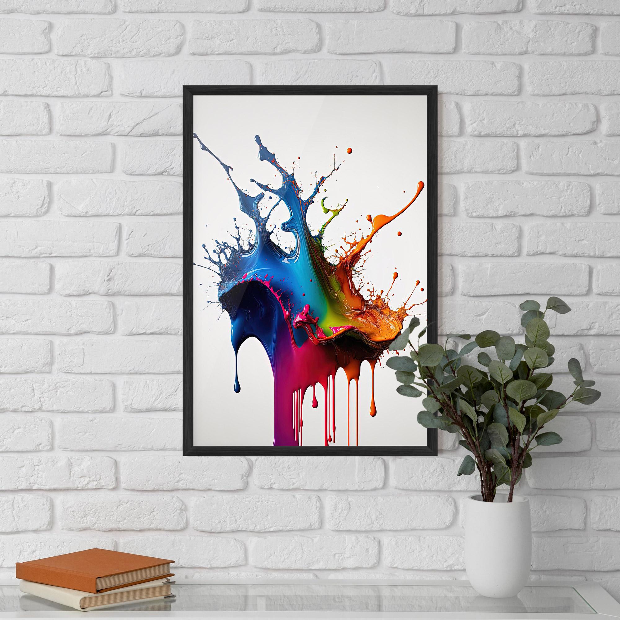 Poster Înrămat Yellow Blue Floating mockup 5