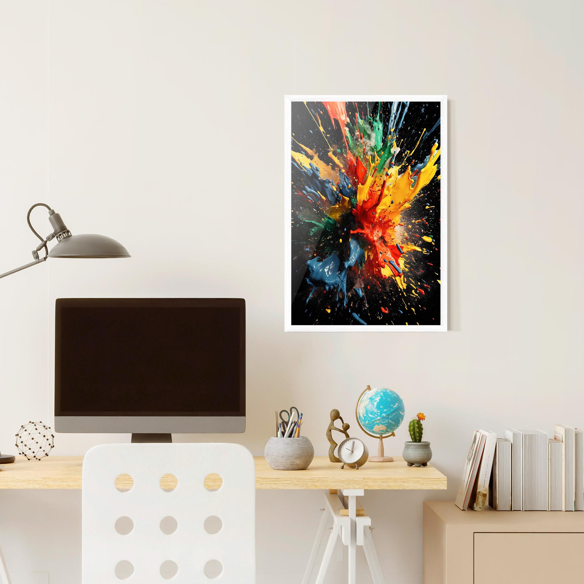 Poster Înrămat Floating Color Splash mockup 6