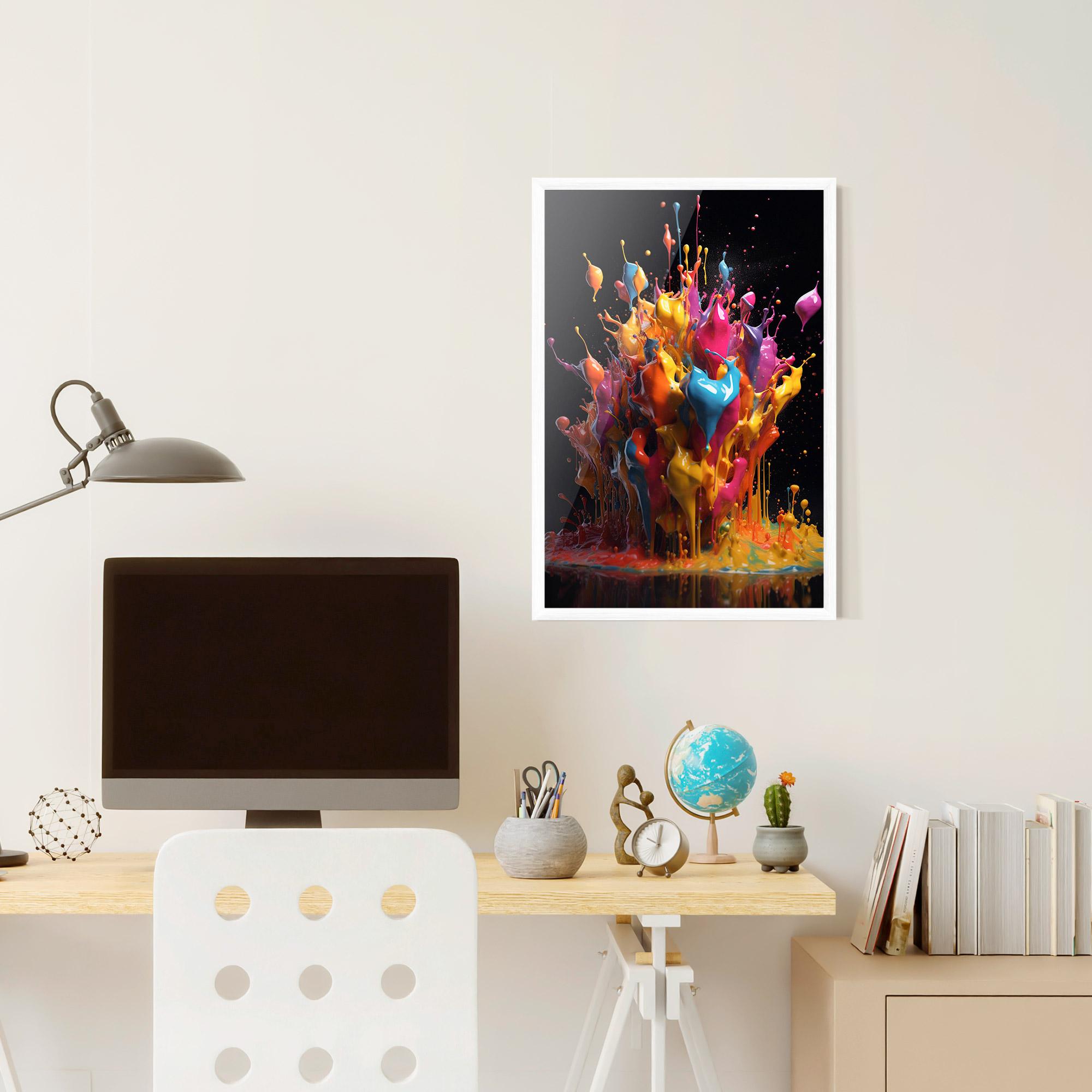 Poster Înrămat Liquid Splashing mockup 6