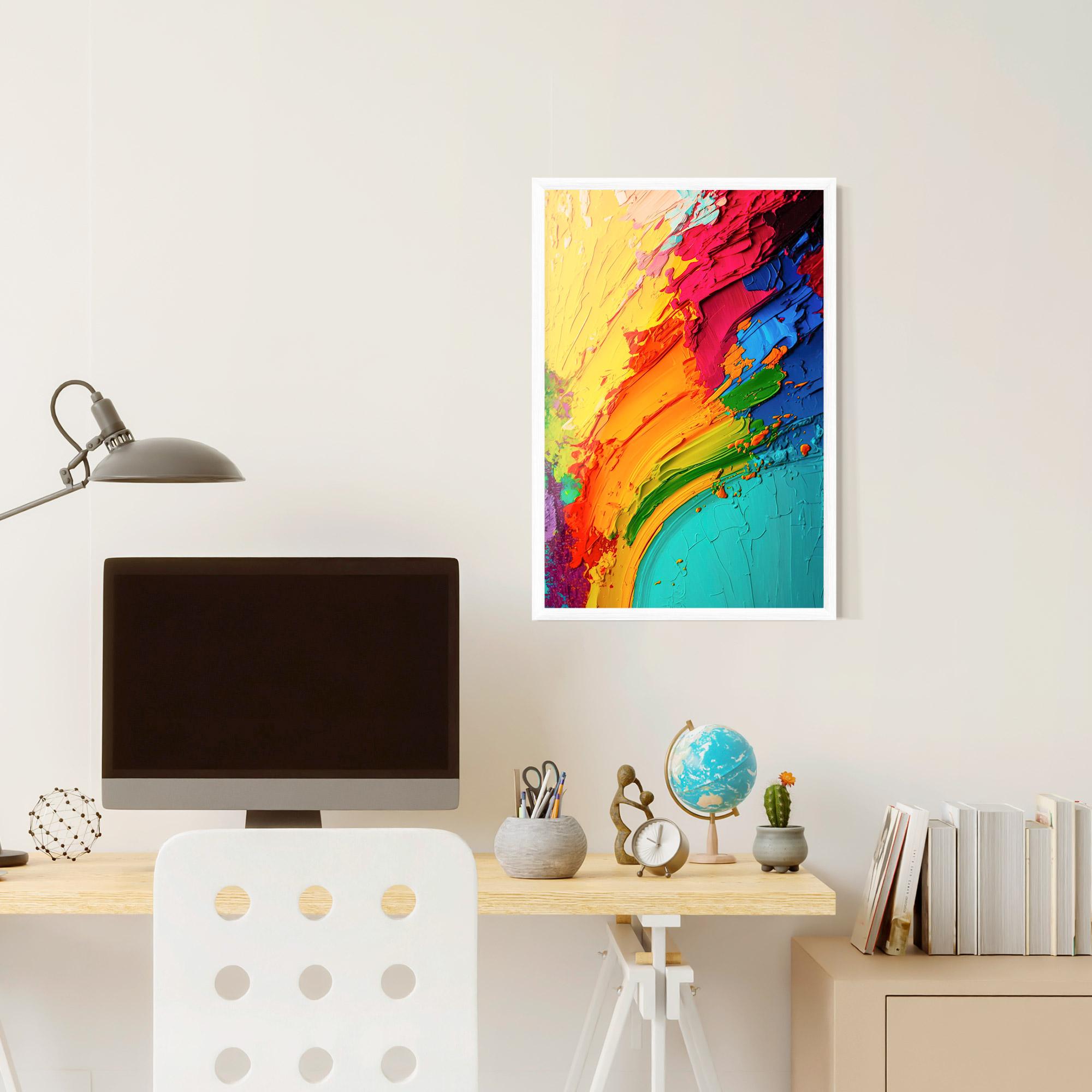 Poster Înrămat Multicolored Painting mockup 6