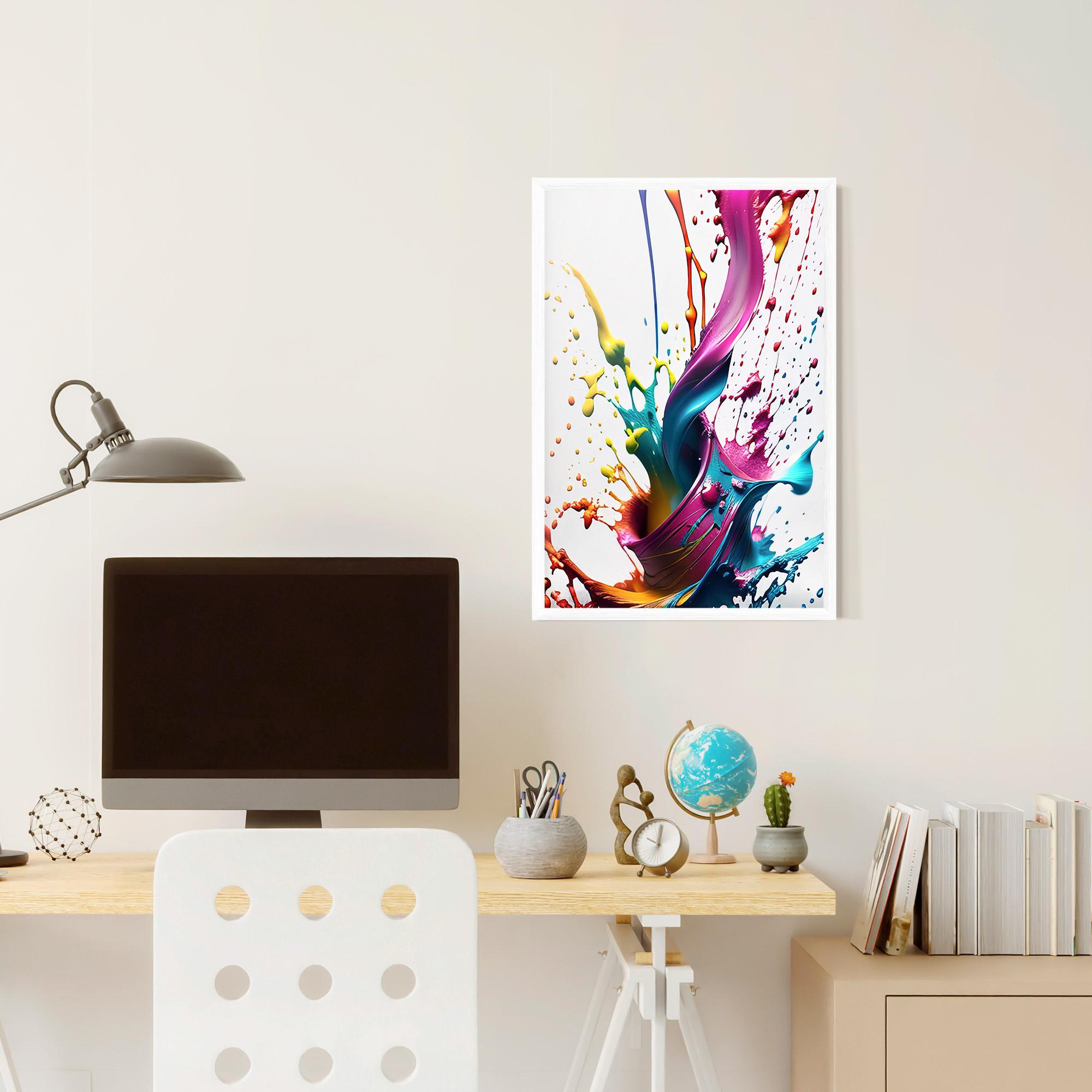 Poster Înrămat Purple Blue Splash mockup 6