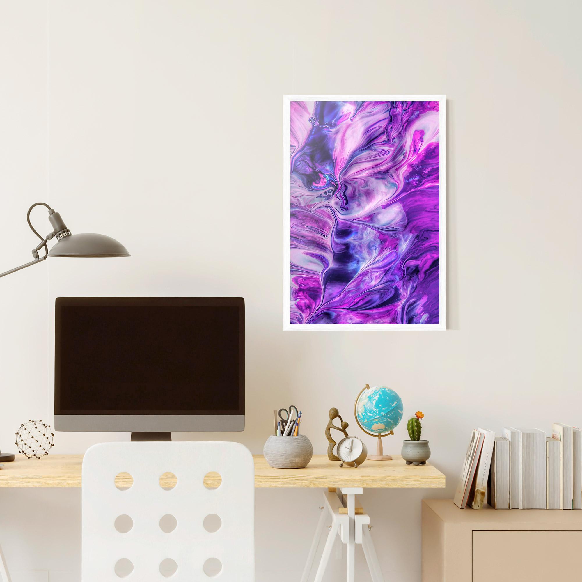 Poster Înrămat Purple Fluid mockup 6