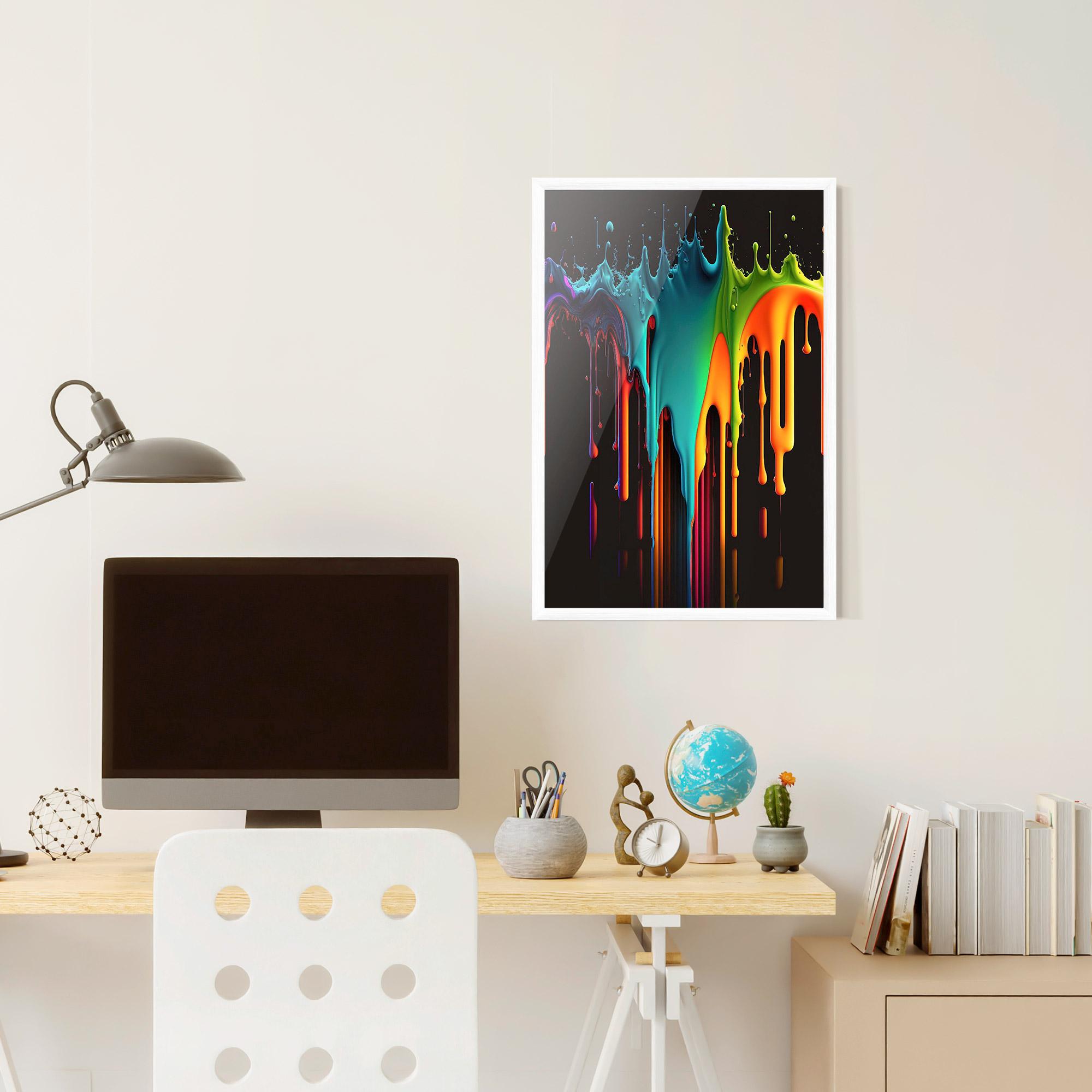 Poster Înrămat Rainbow Floating Colors mockup 6
