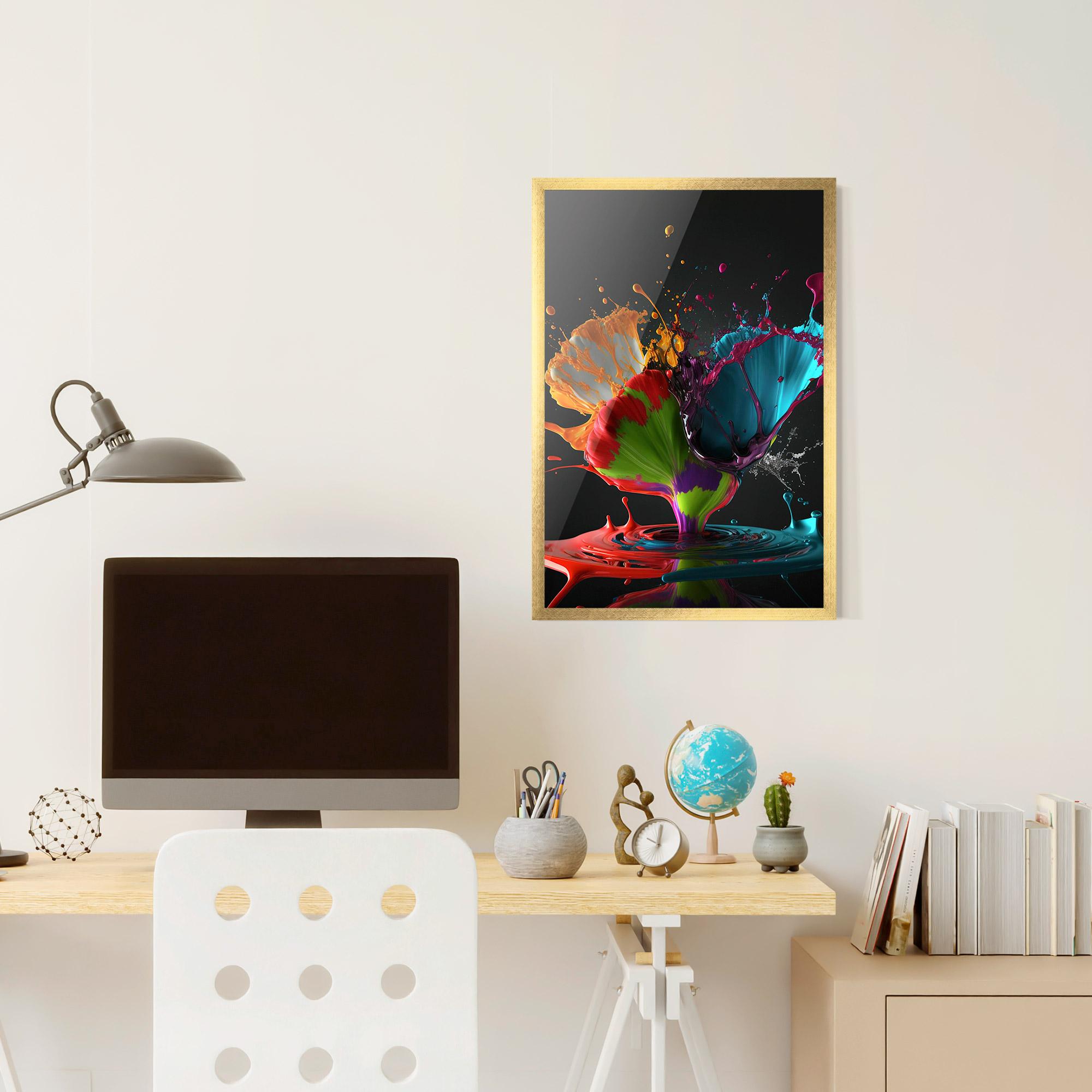 Poster Înrămat Beautiful Colorful Splash mockup 6