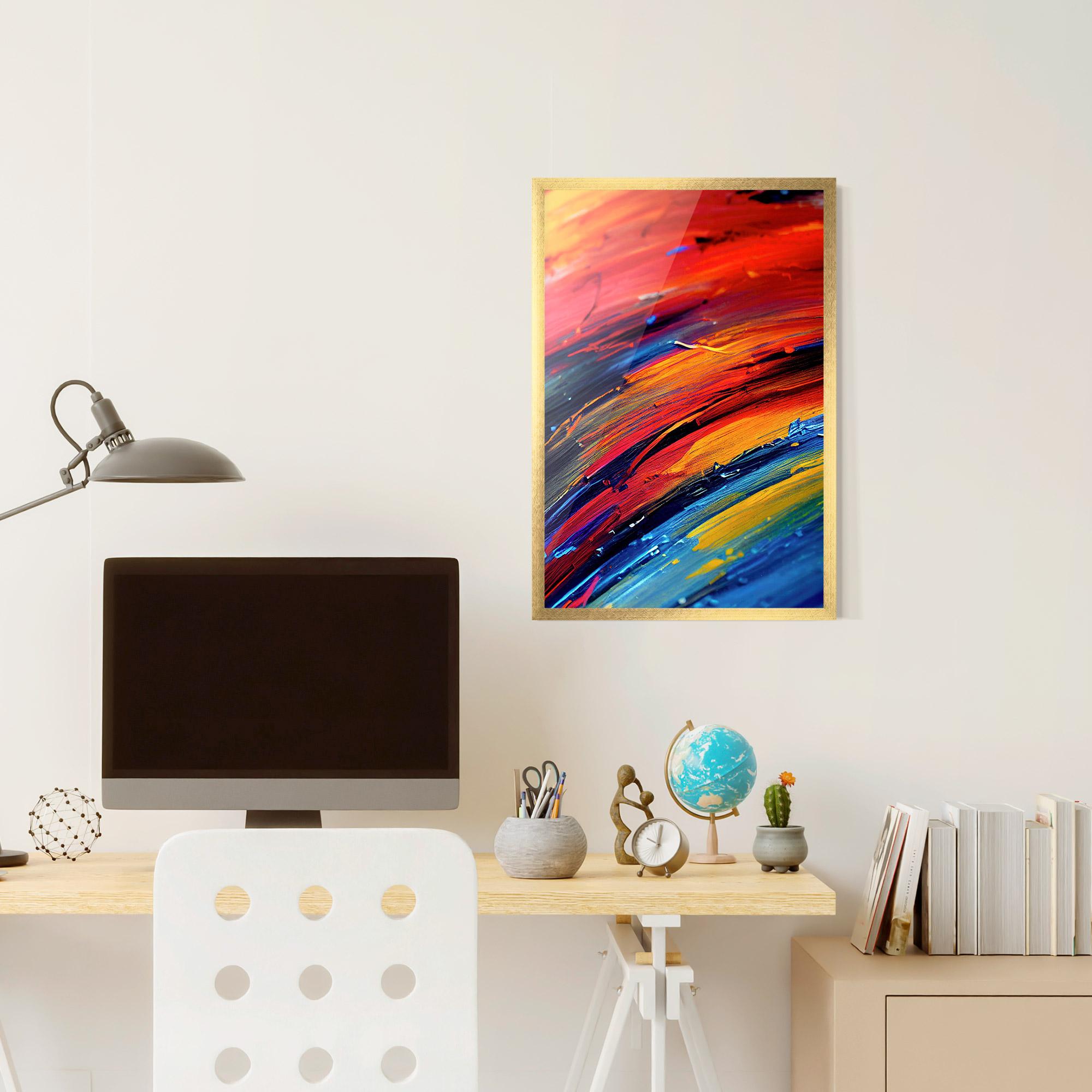 Poster Înrămat Horizontal Color Shot mockup 6