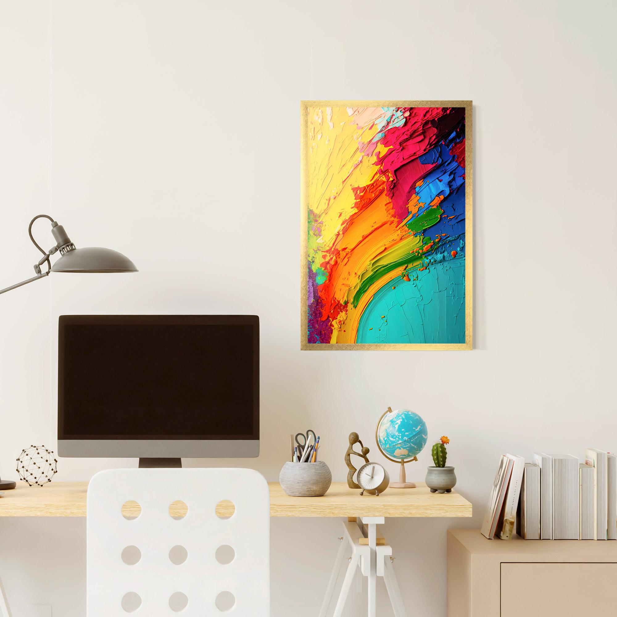 Poster Înrămat Multicolored Painting mockup 6