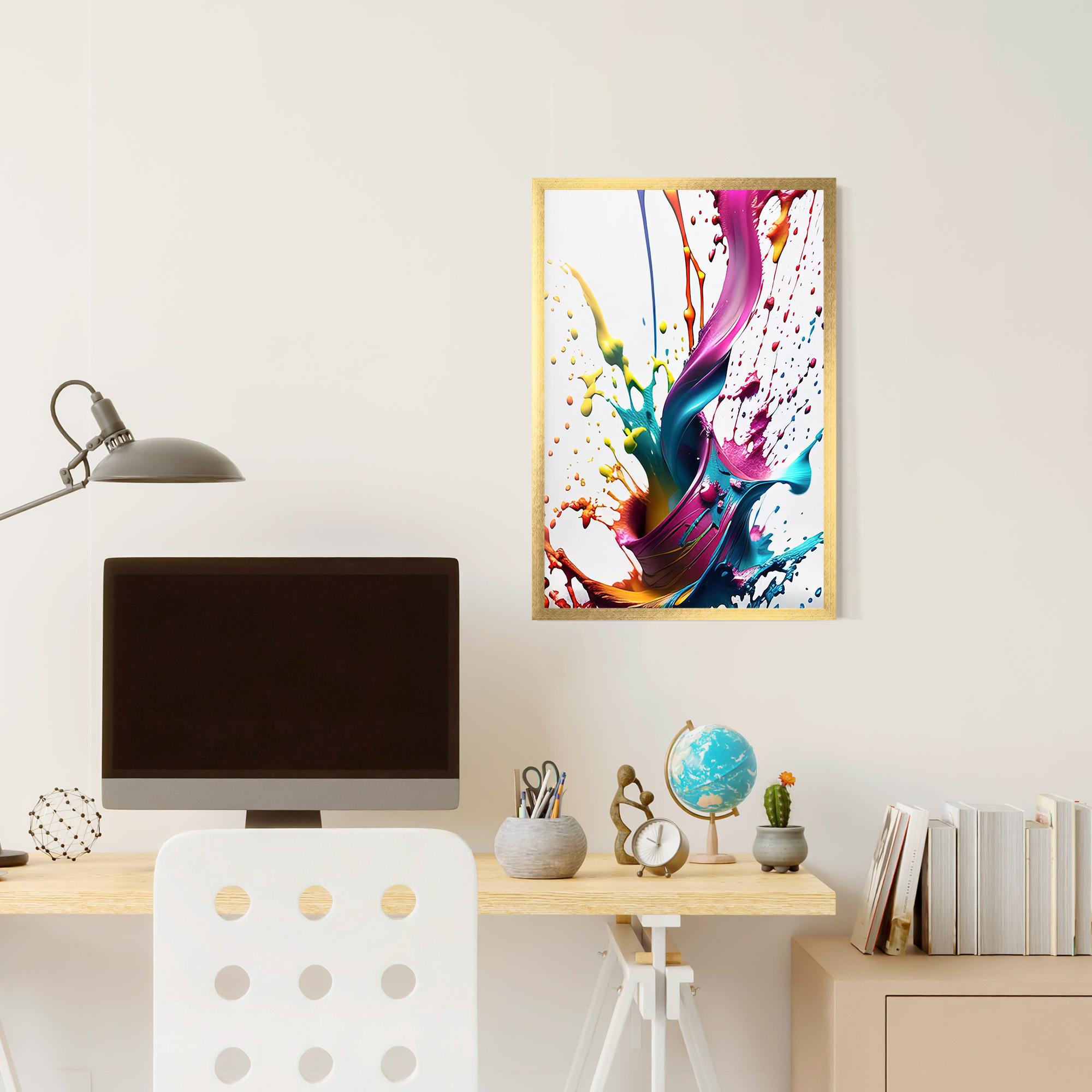 Poster Înrămat Purple Blue Splash mockup 6