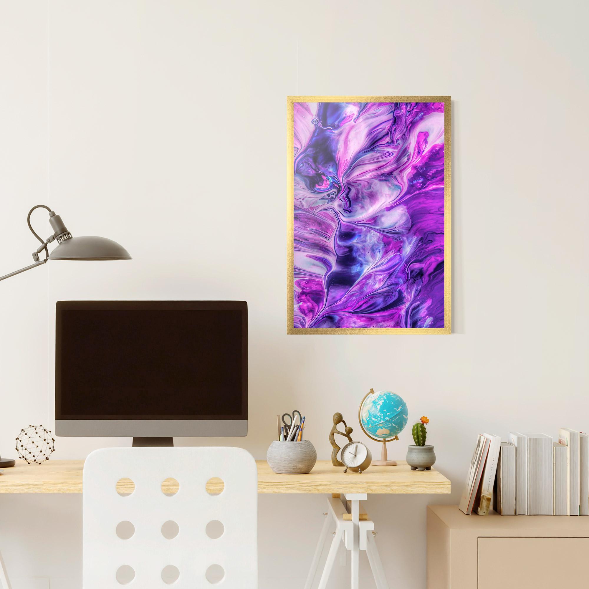 Poster Înrămat Purple Fluid mockup 6
