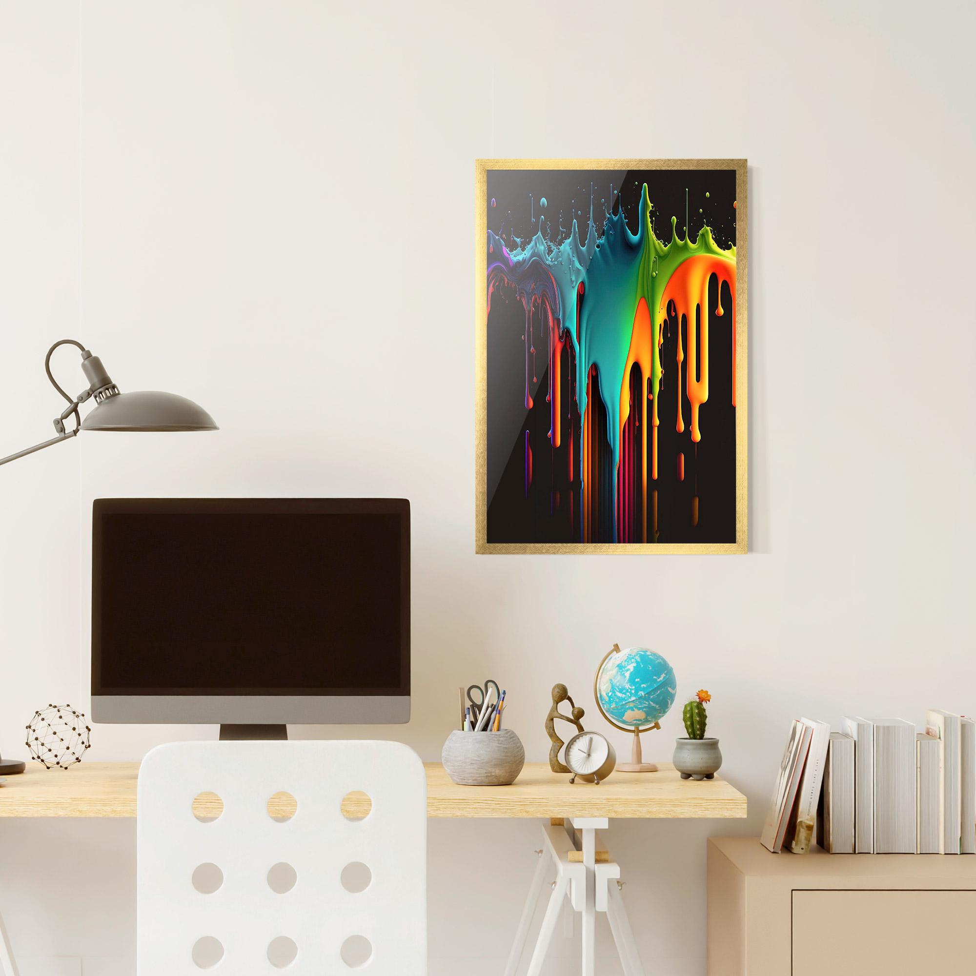Poster Înrămat Rainbow Floating Colors mockup 6