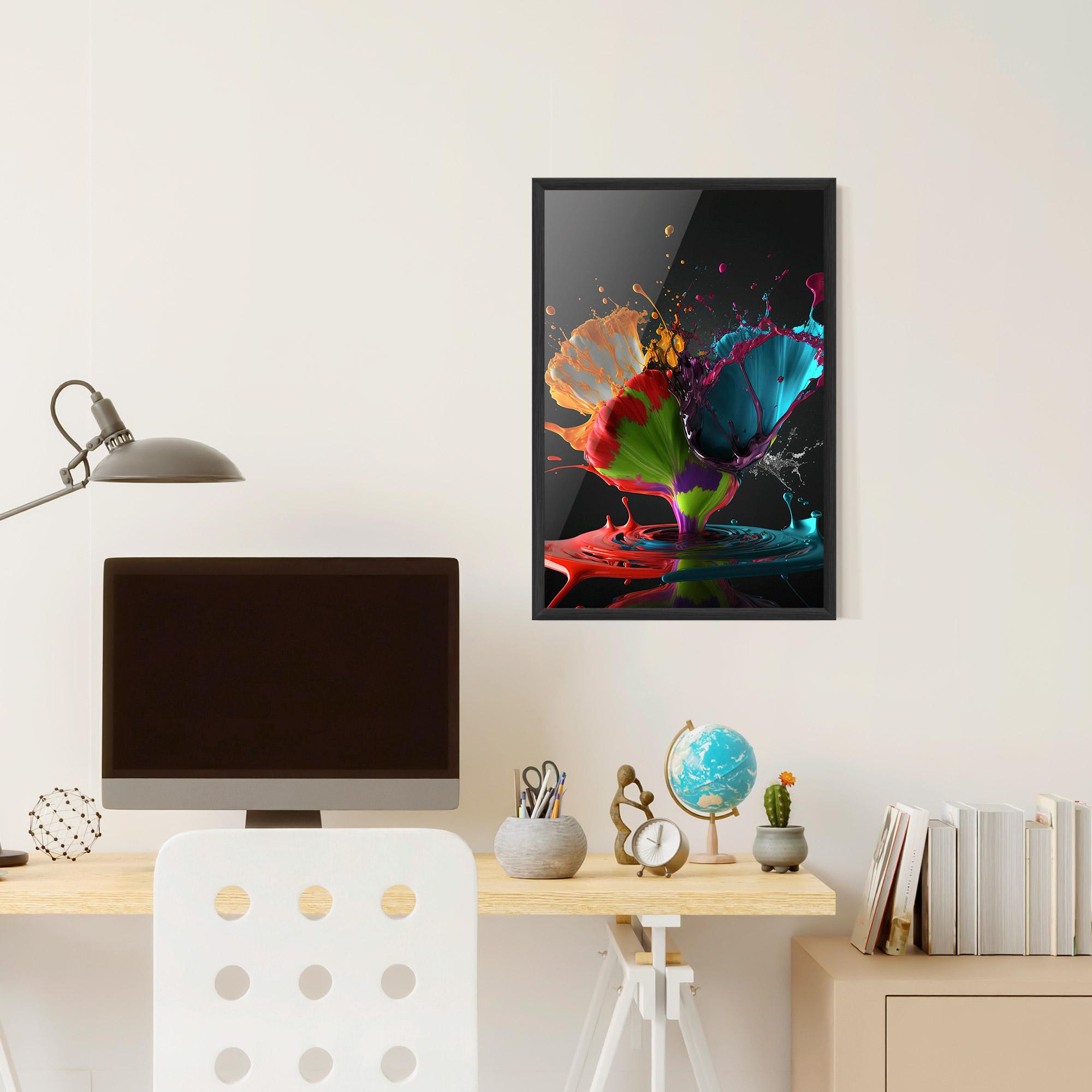 Poster Înrămat Beautiful Colorful Splash mockup 6