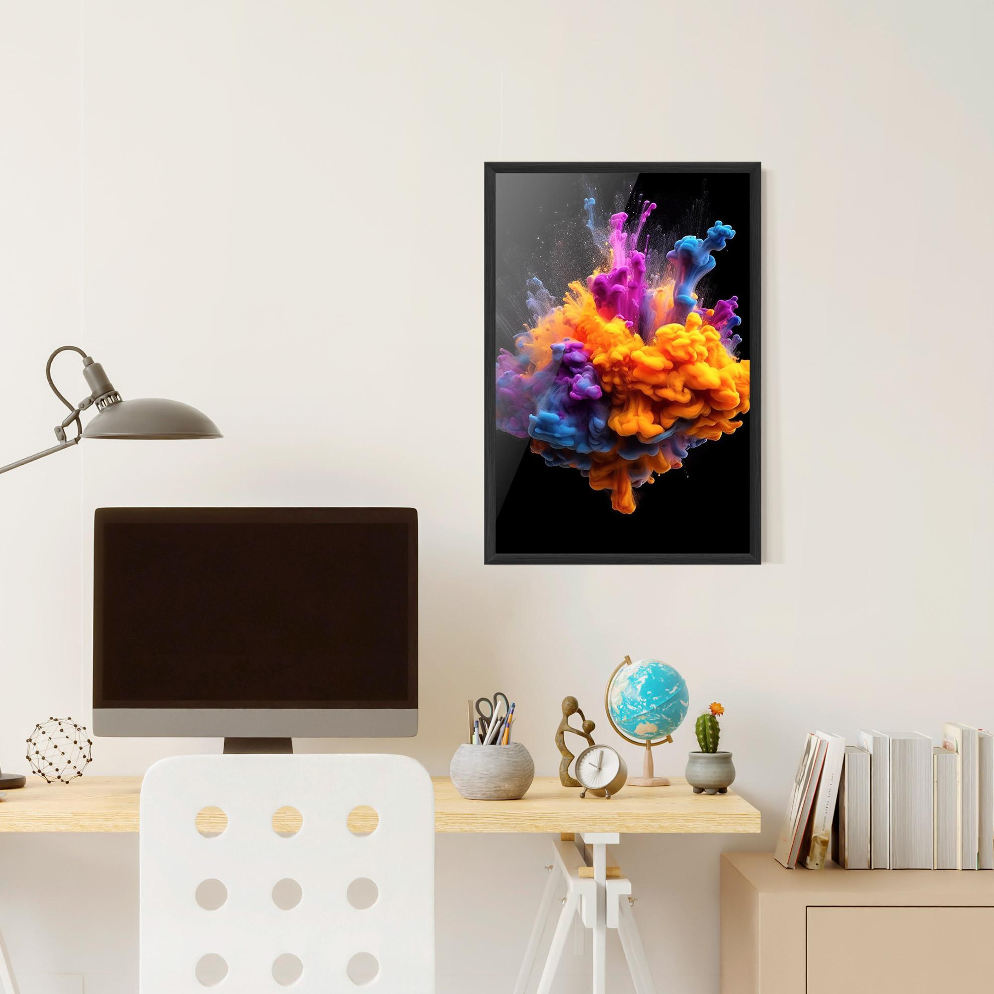 Poster Înrămat Colorful Cloud Liquid mockup 6