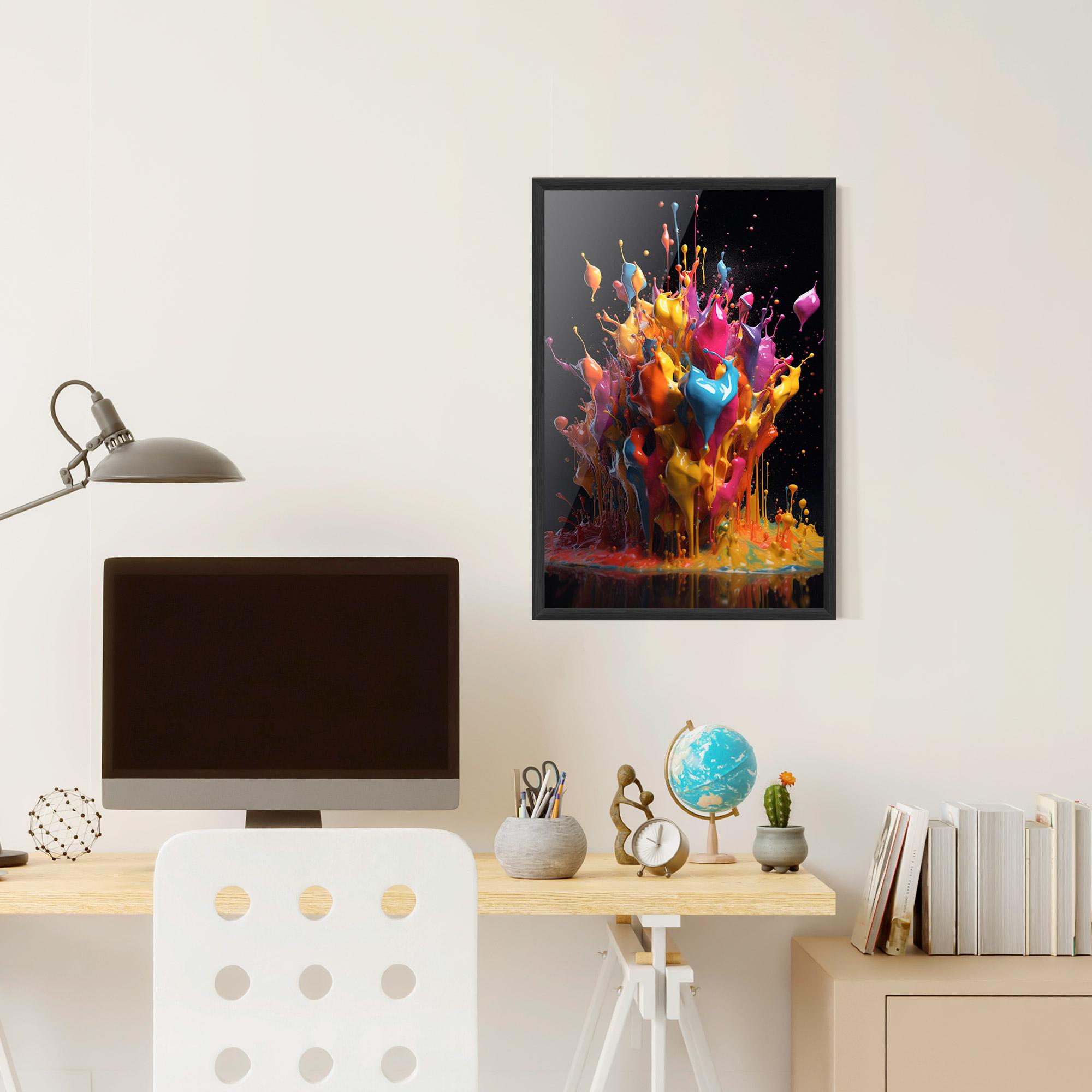 Poster Înrămat Liquid Splashing mockup 6
