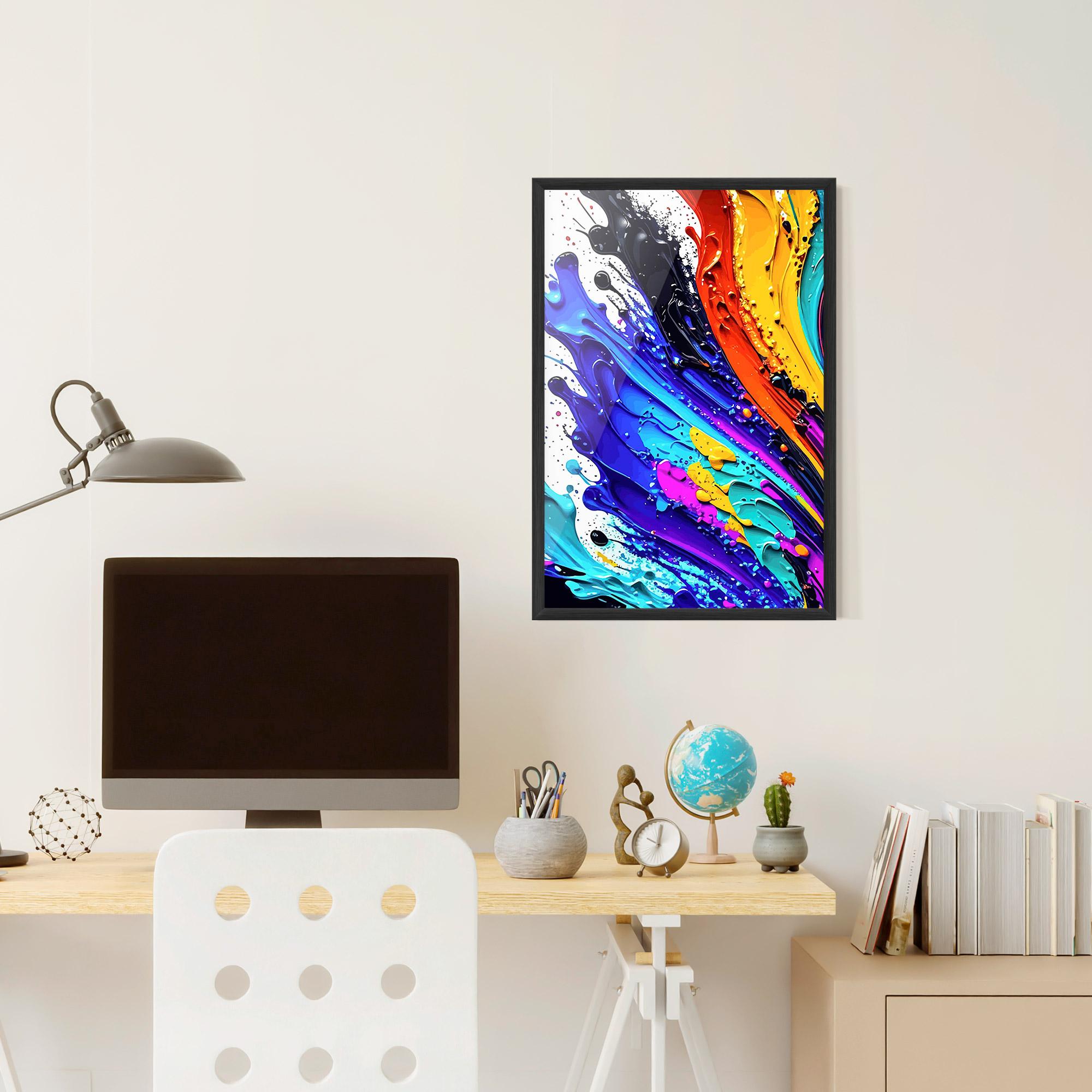 Poster Înrămat Pretty Splash Color mockup 6