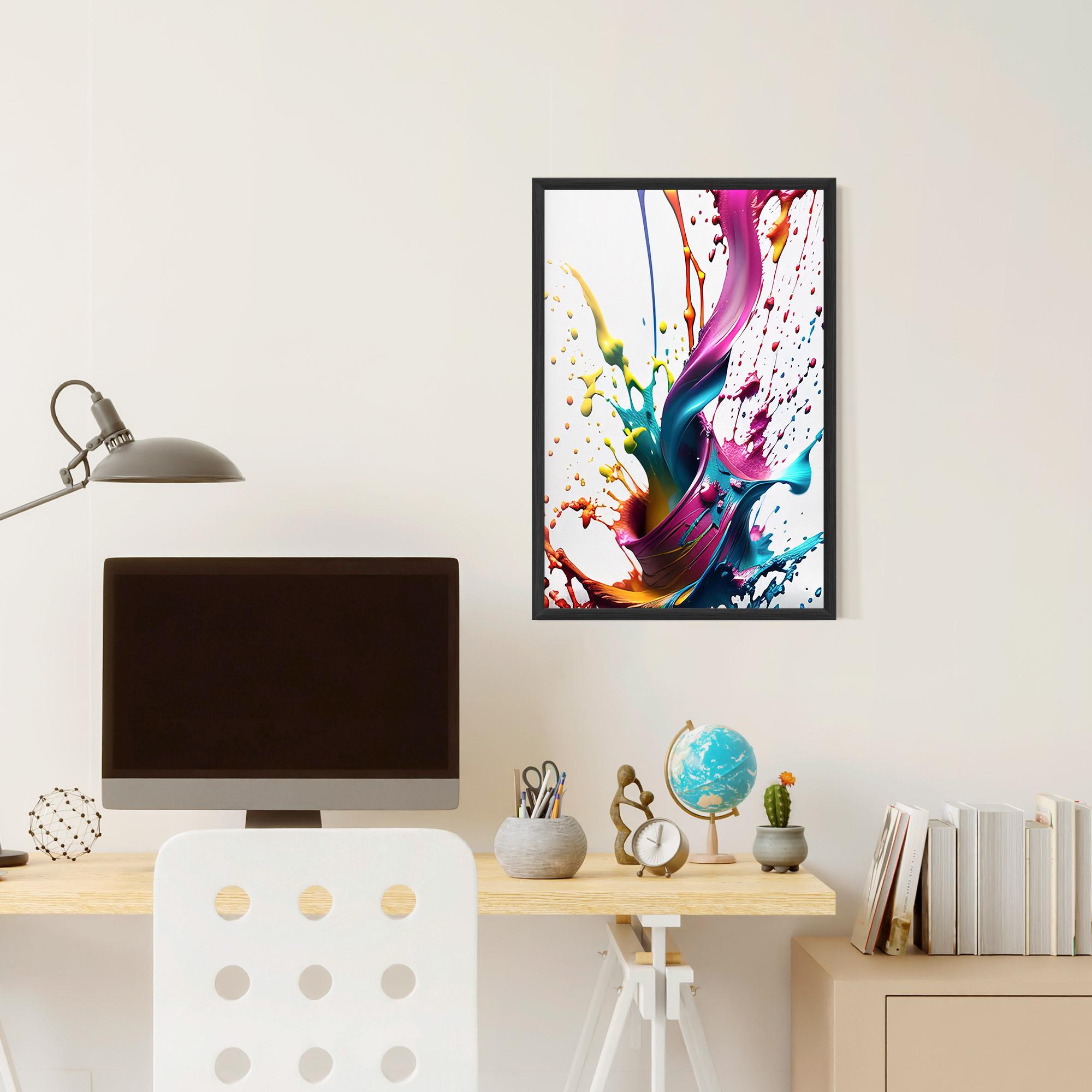 Poster Înrămat Purple Blue Splash mockup 6