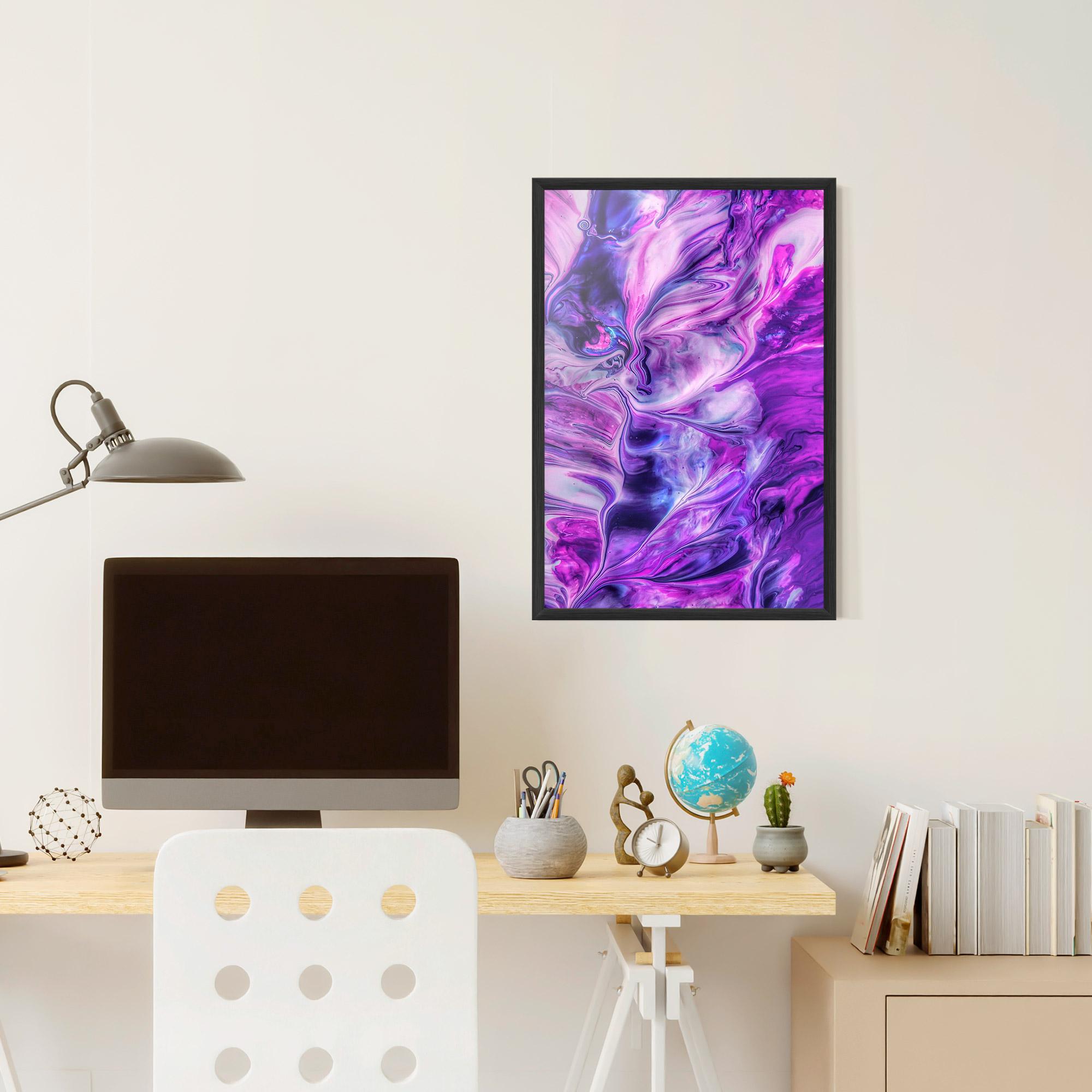 Poster Înrămat Purple Fluid mockup 6