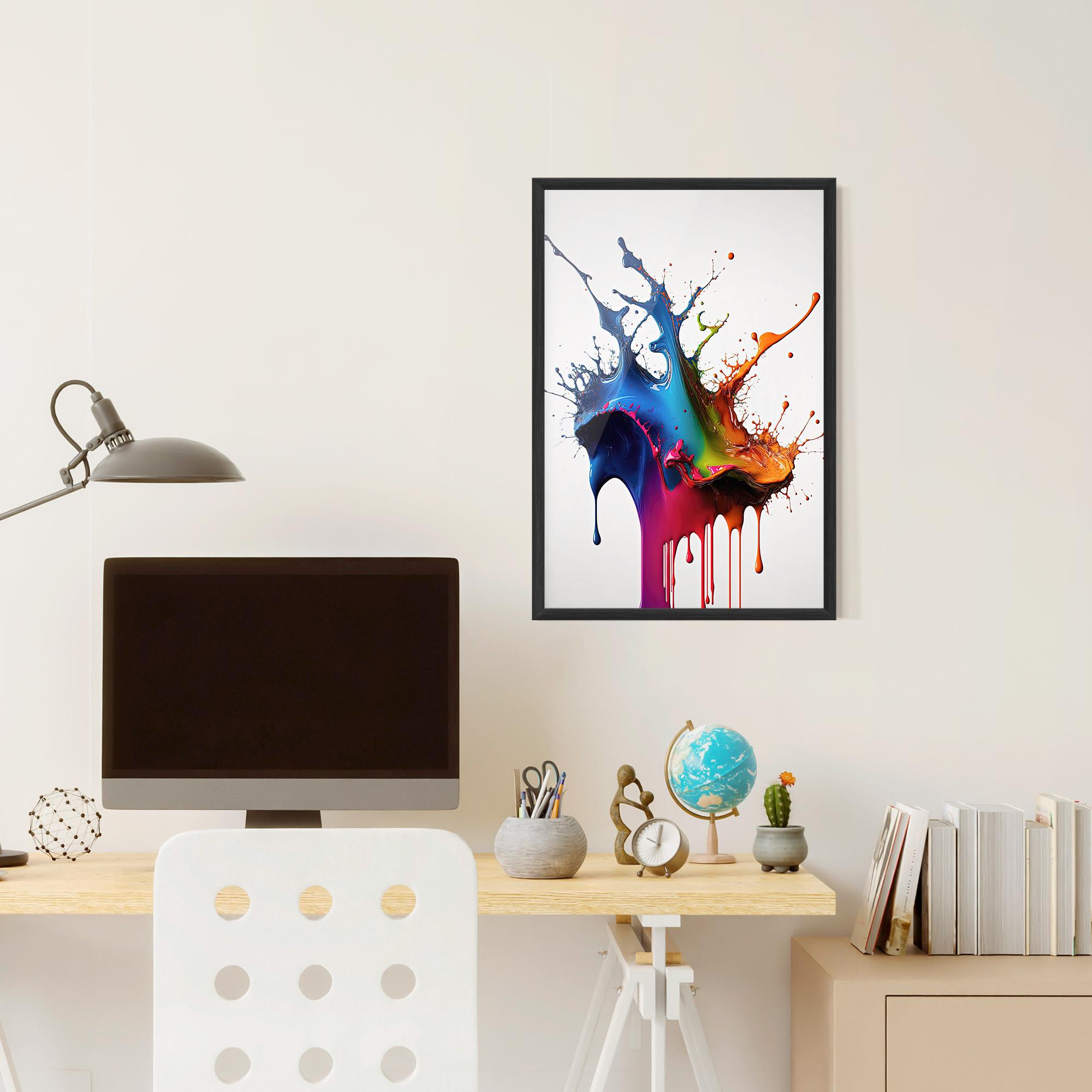 Poster Înrămat Yellow Blue Floating mockup 6