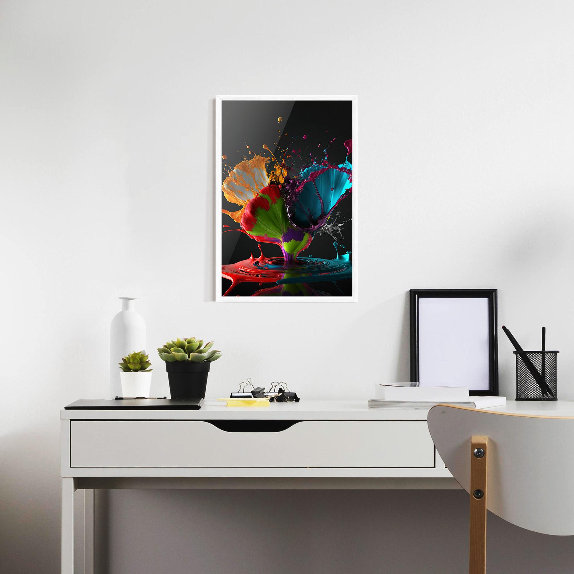 Poster Înrămat Beautiful Colorful Splash mockup 7