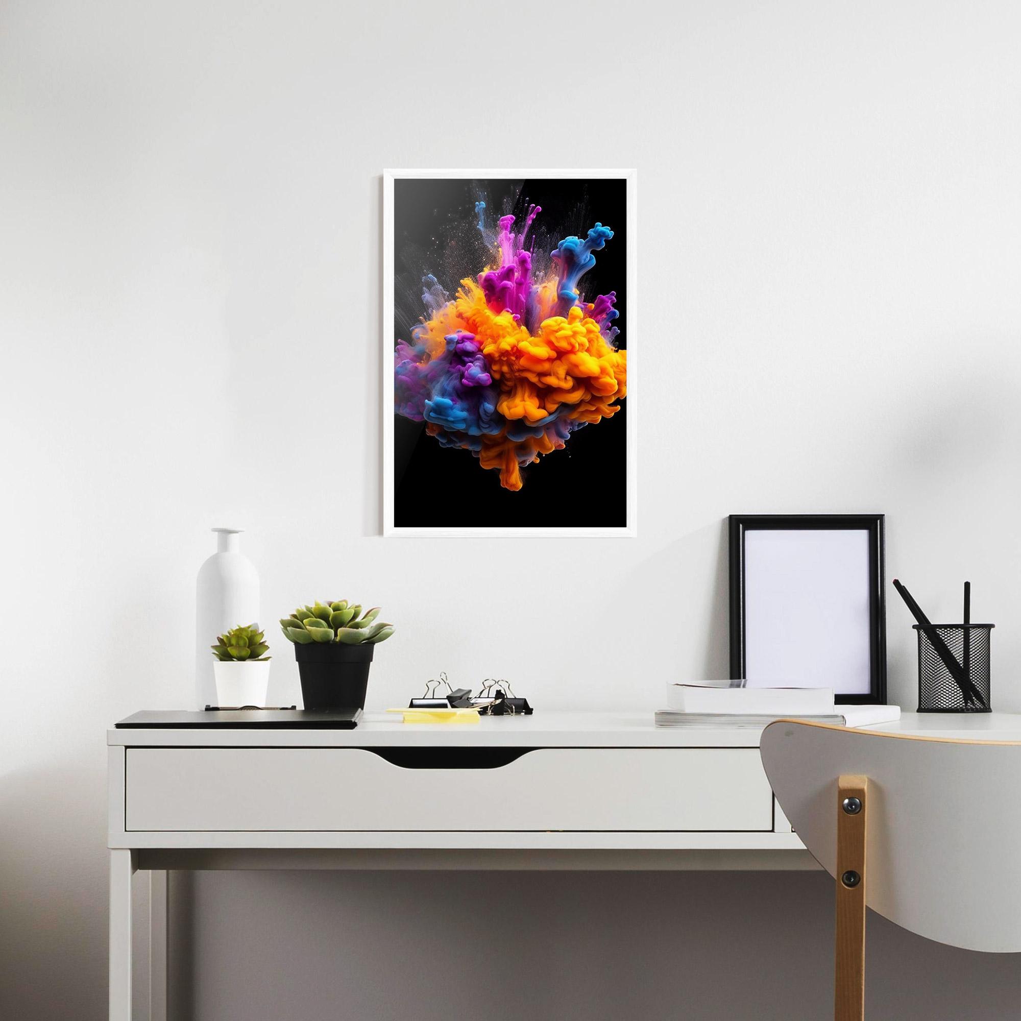 Poster Înrămat Colorful Cloud Liquid mockup 7