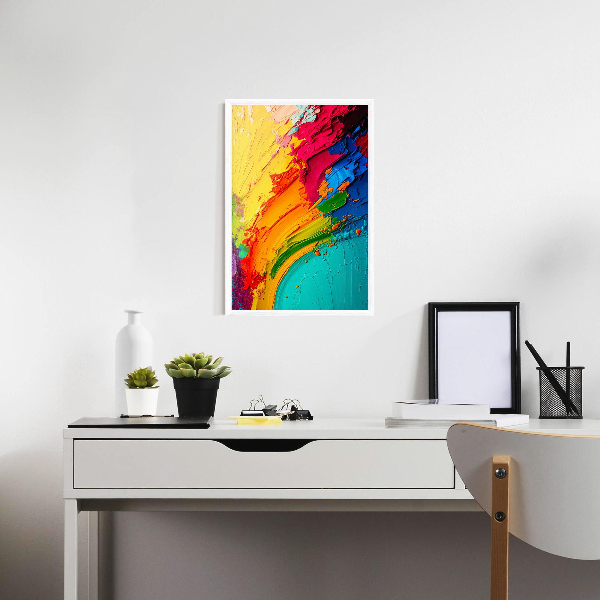 Poster Înrămat Multicolored Painting mockup 7