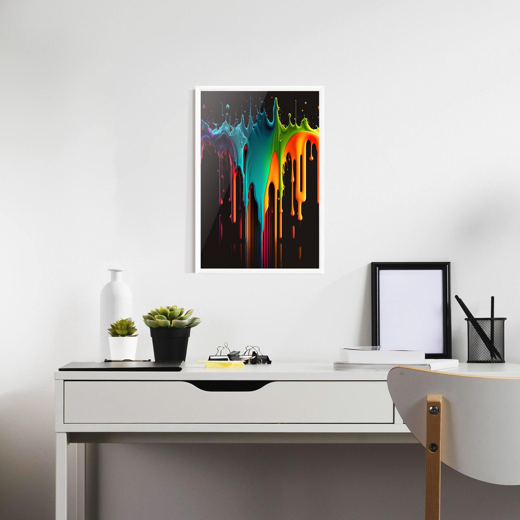 Poster Înrămat Rainbow Floating Colors mockup 7