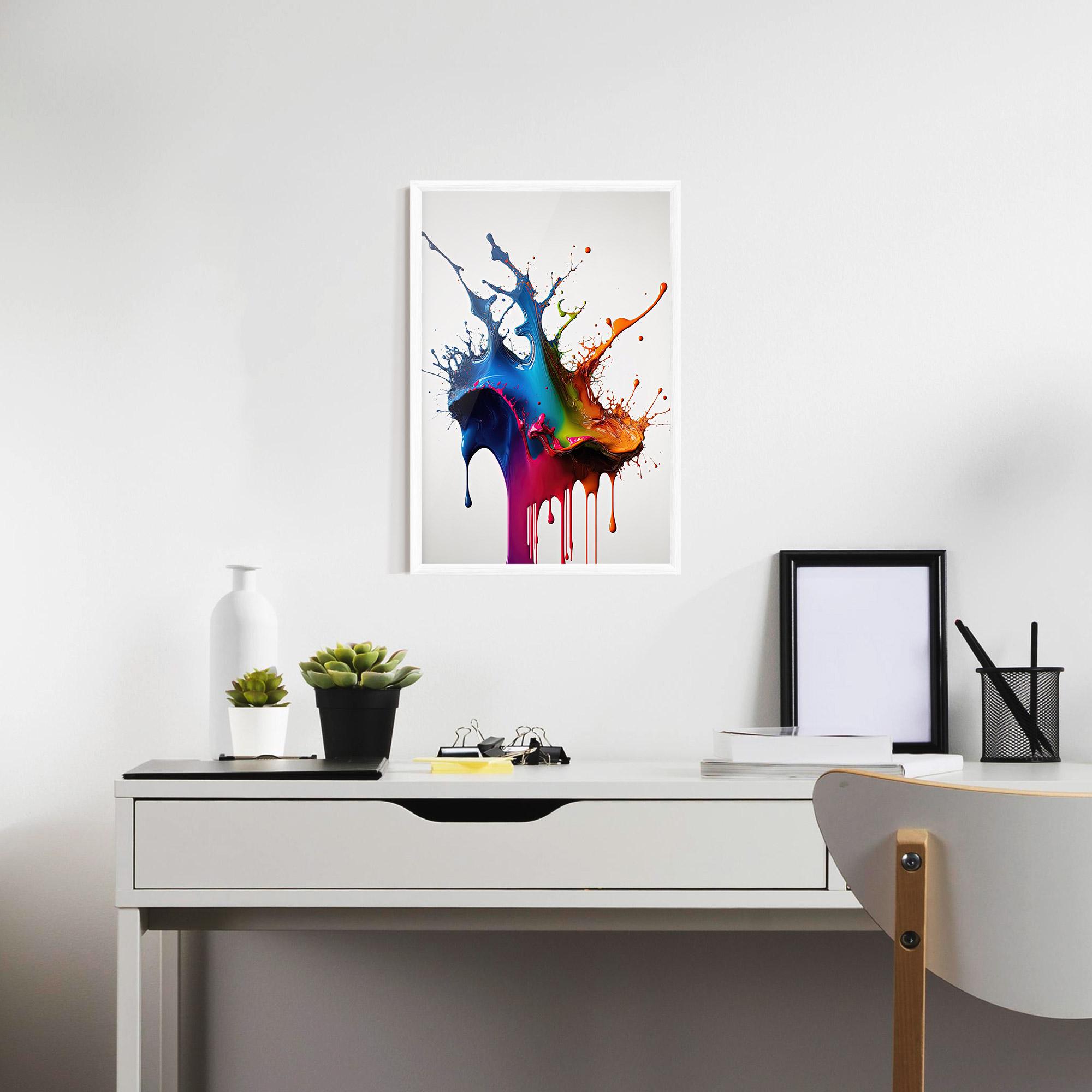 Poster Înrămat Yellow Blue Floating mockup 7