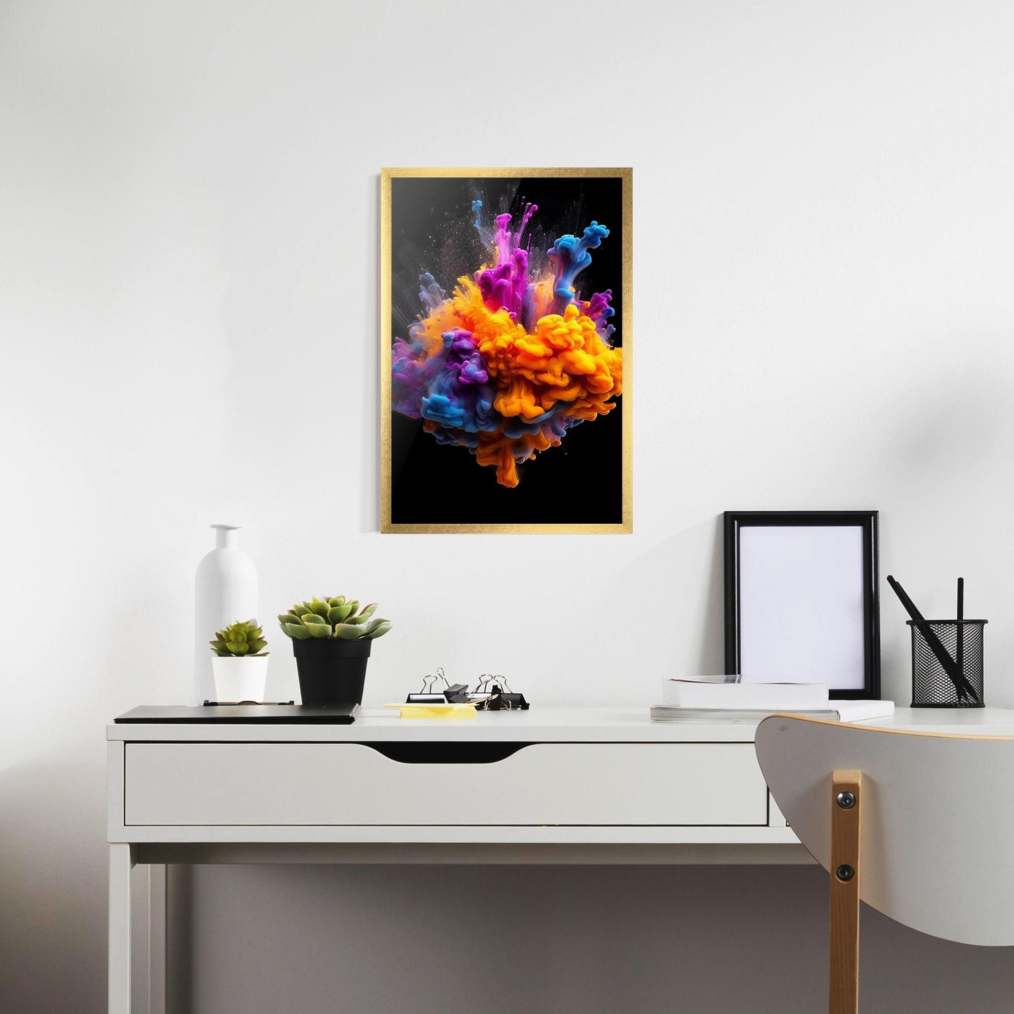 Poster Înrămat Colorful Cloud Liquid mockup 7