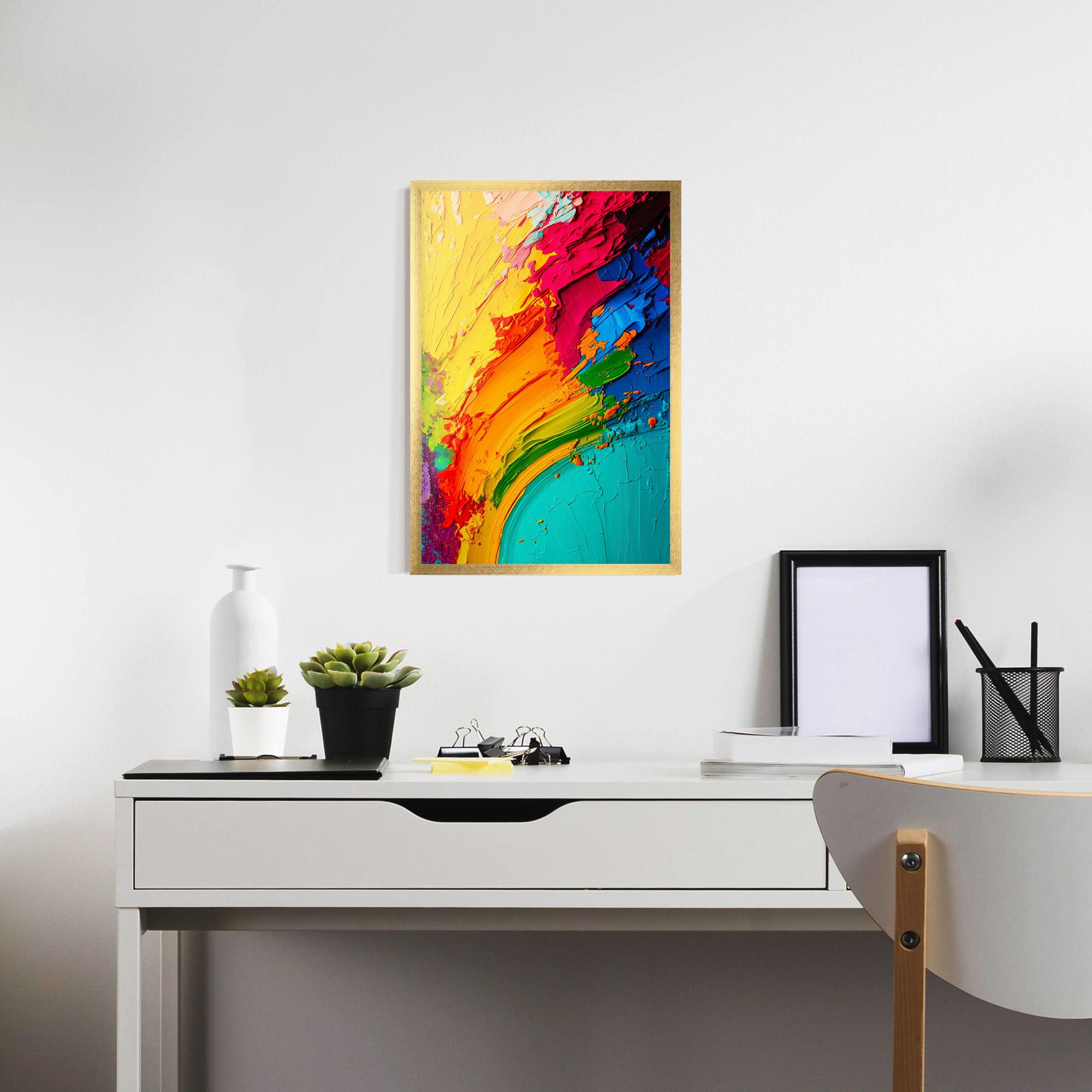Poster Înrămat Multicolored Painting mockup 7