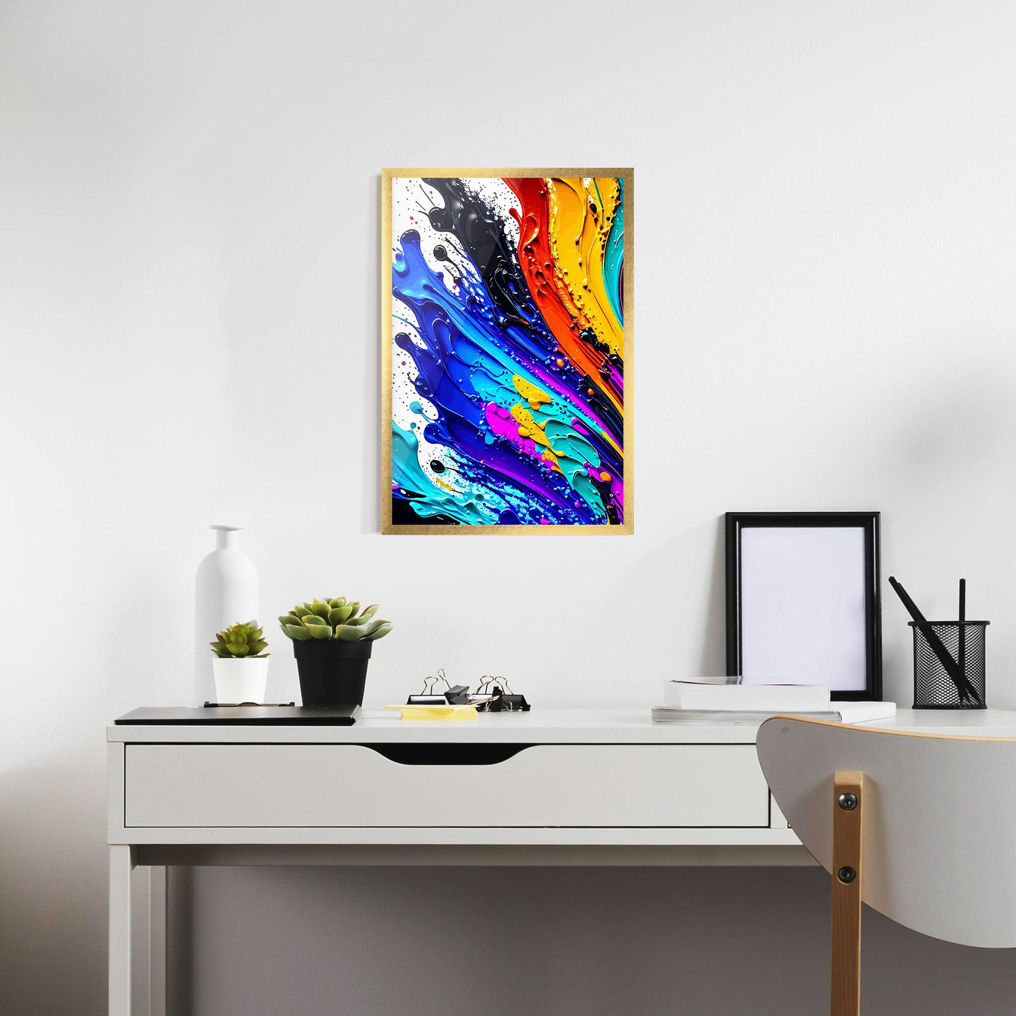 Poster Înrămat Pretty Splash Color mockup 7