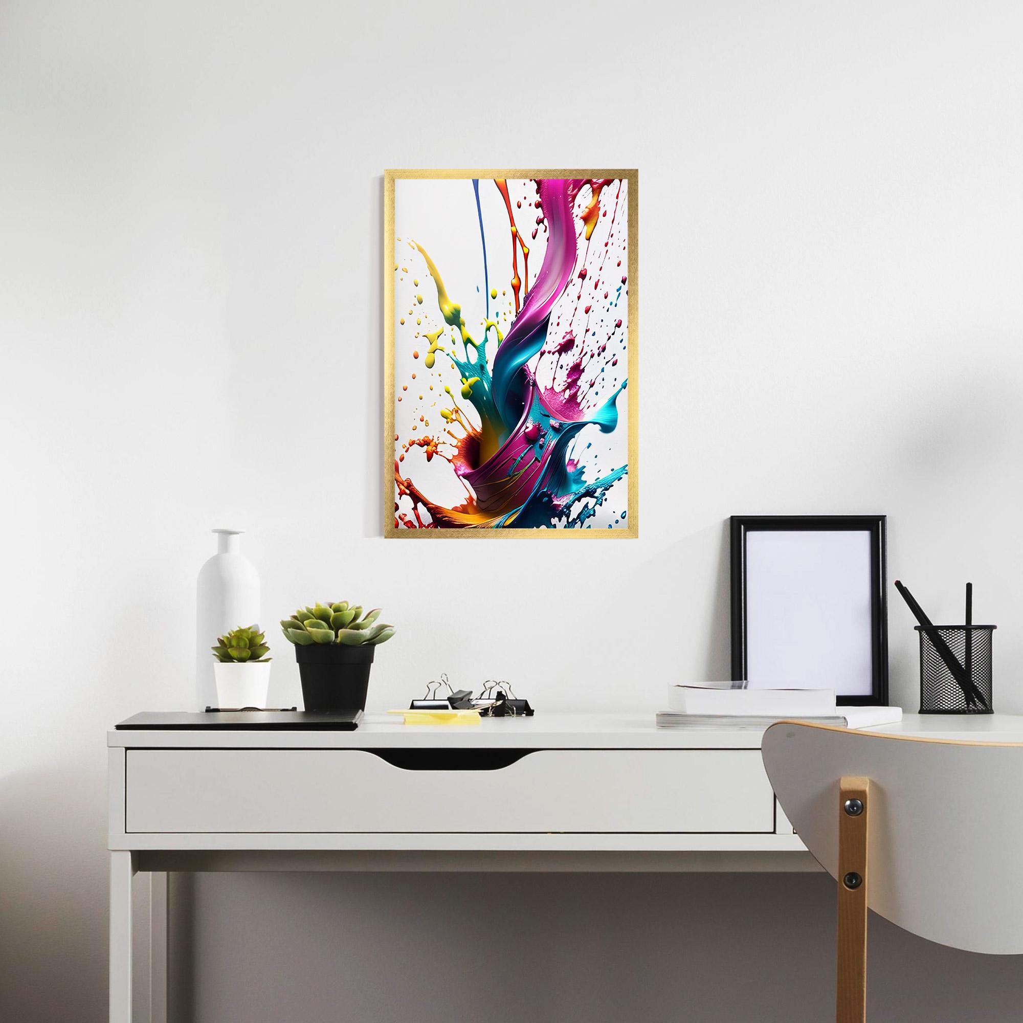 Poster Înrămat Purple Blue Splash mockup 7