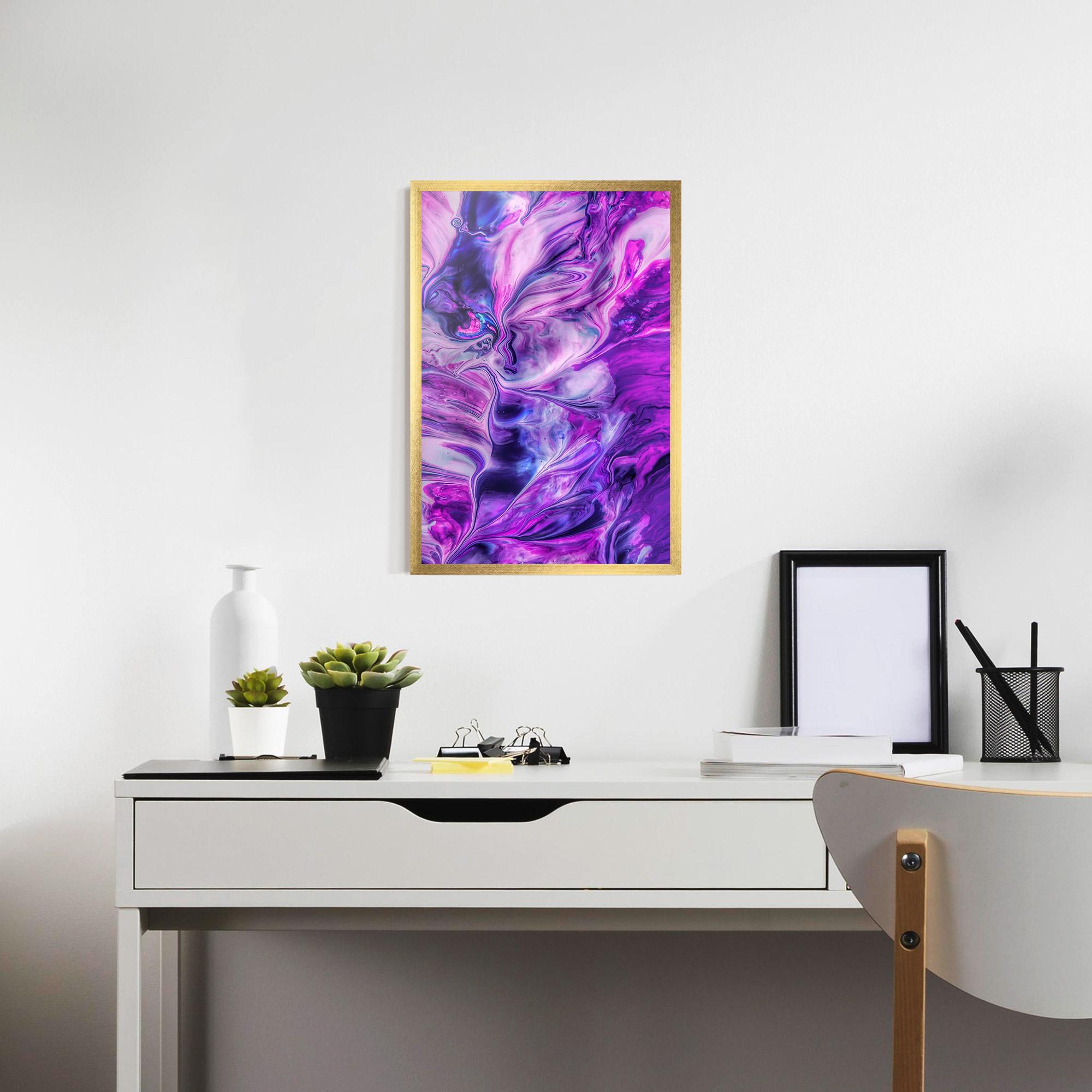 Poster Înrămat Purple Fluid mockup 7