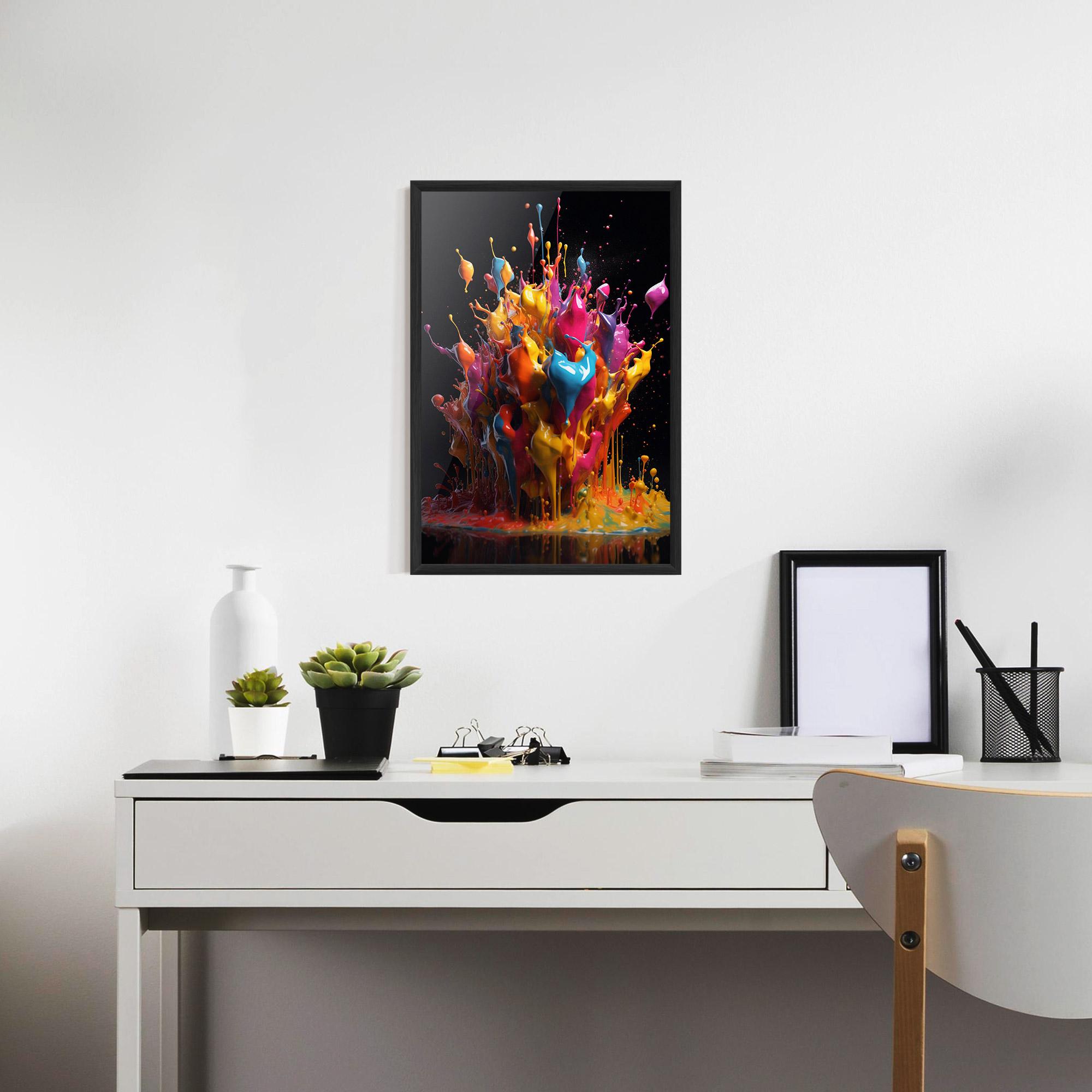 Poster Înrămat Liquid Splashing mockup 7