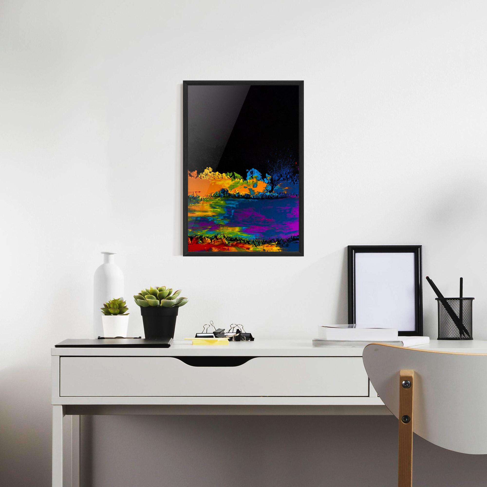 Poster Înrămat Mixed Holi Colors mockup 7