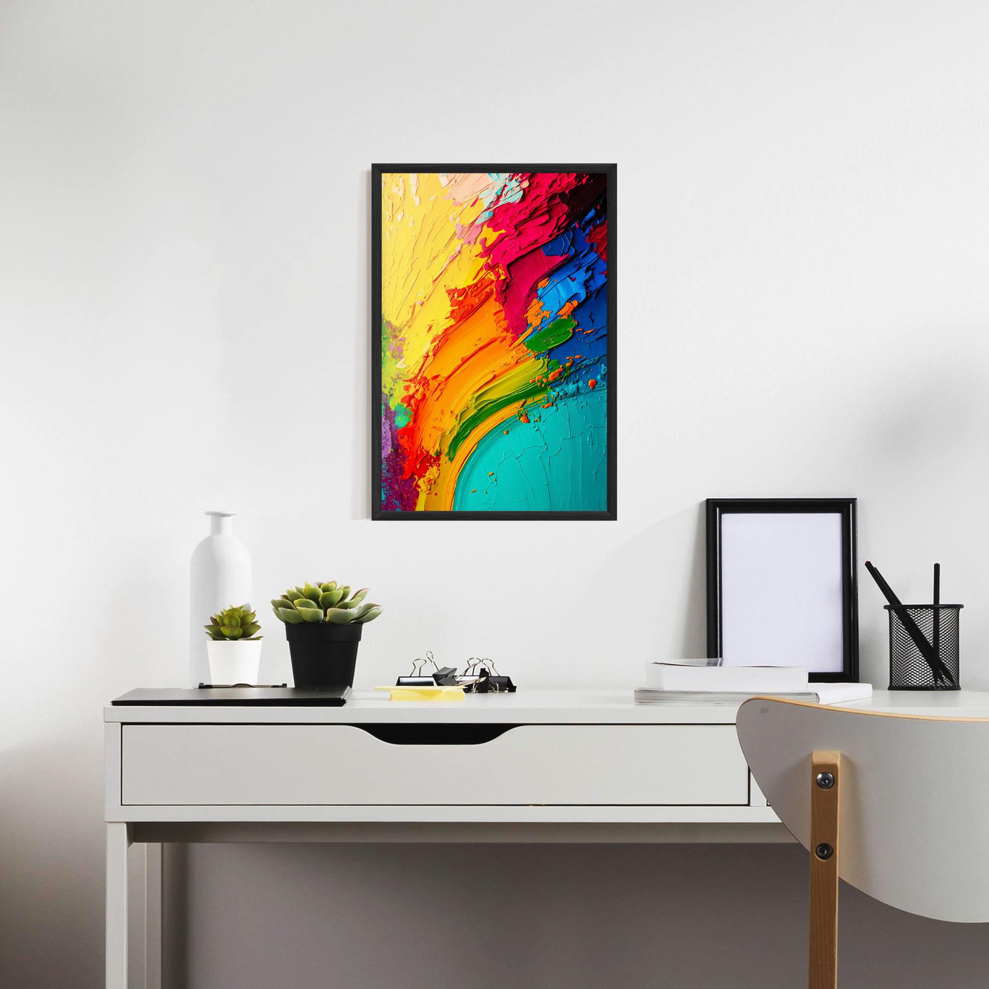 Poster Înrămat Multicolored Painting mockup 7