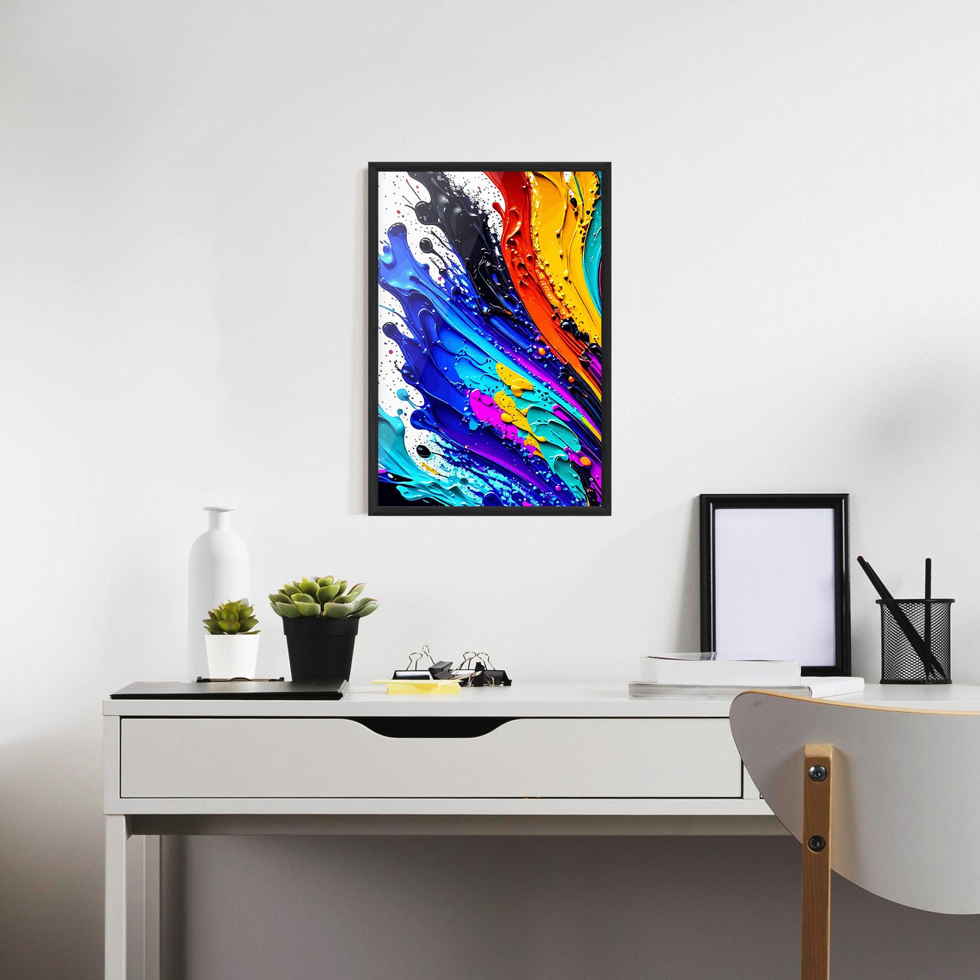 Poster Înrămat Pretty Splash Color mockup 7