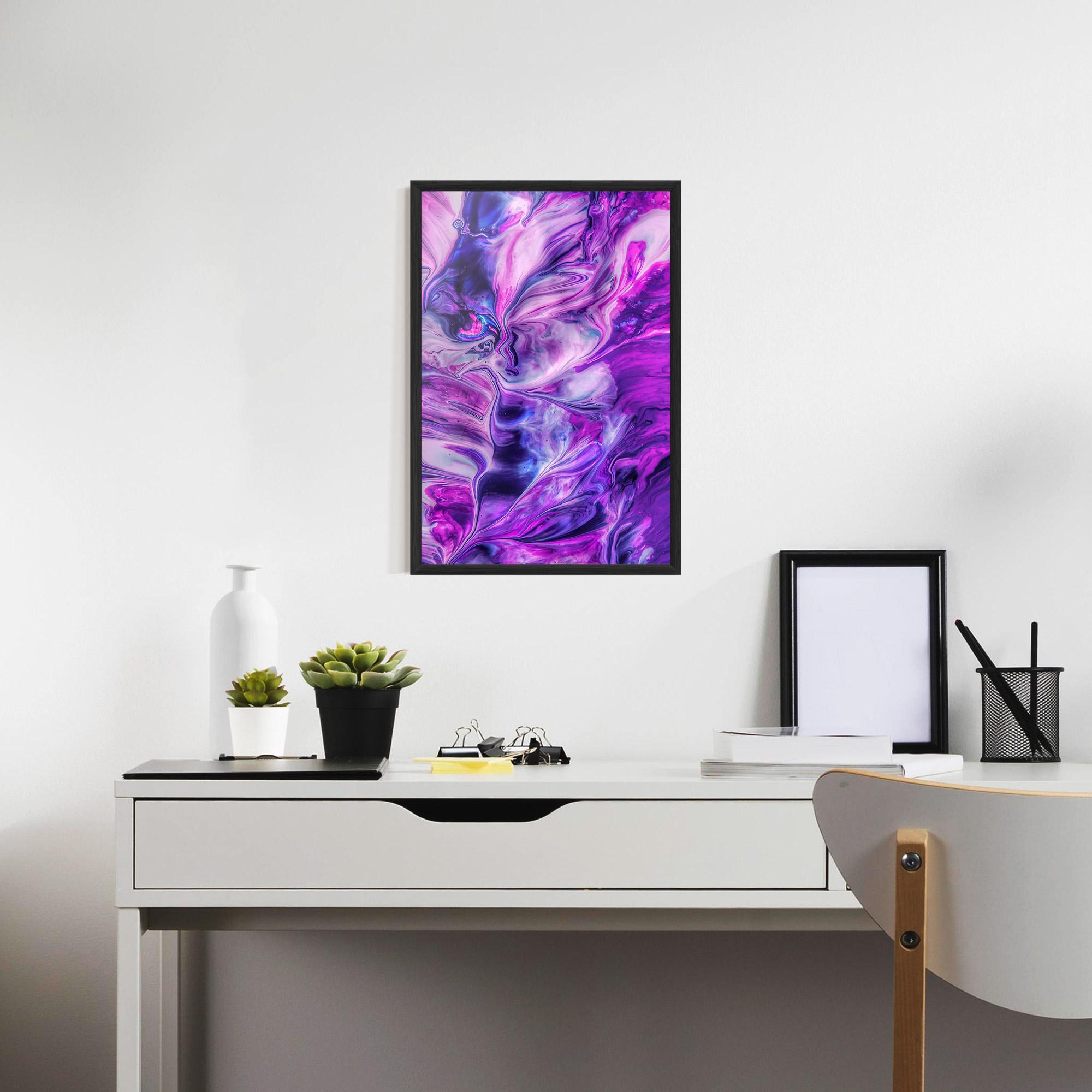 Poster Înrămat Purple Fluid mockup 7
