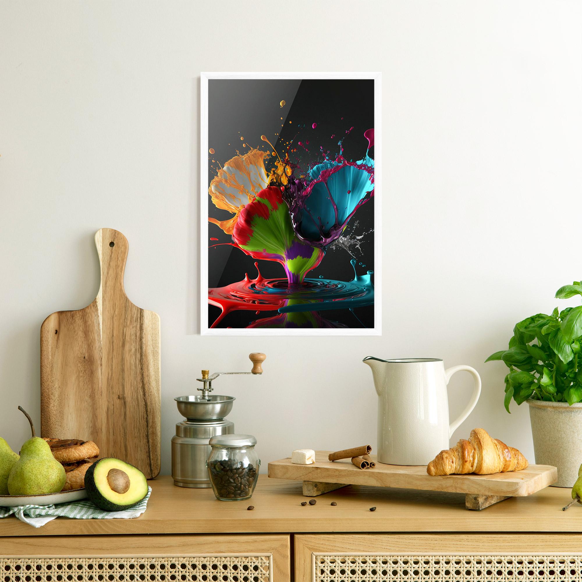 Poster Înrămat Beautiful Colorful Splash mockup 8