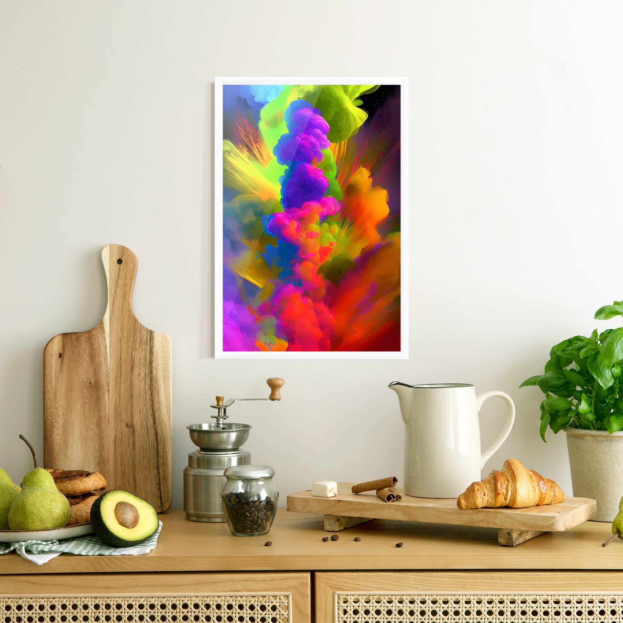 Blurred Colorful Smoke mockup 8